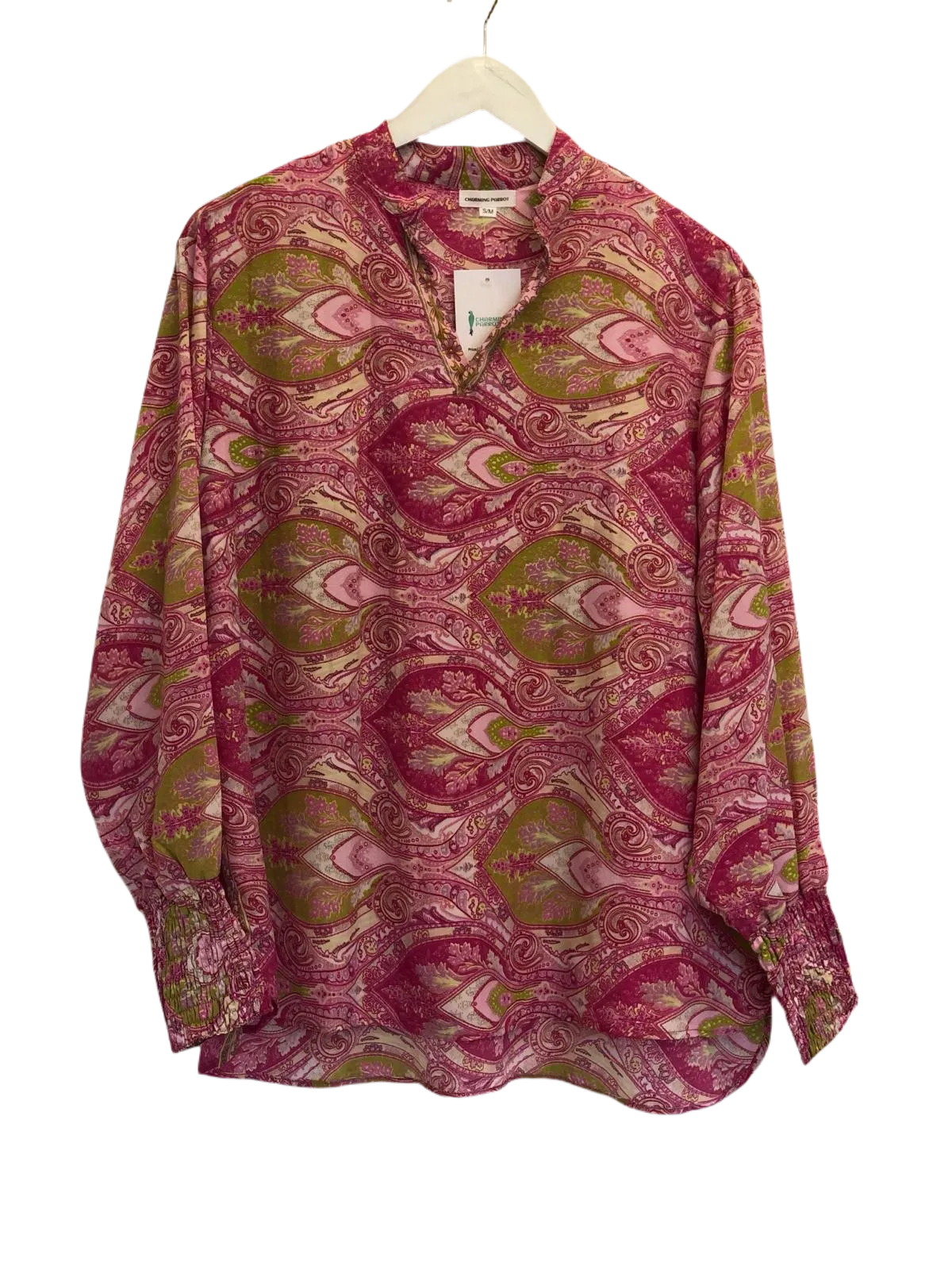 Lindon Cherry Silk Blouse