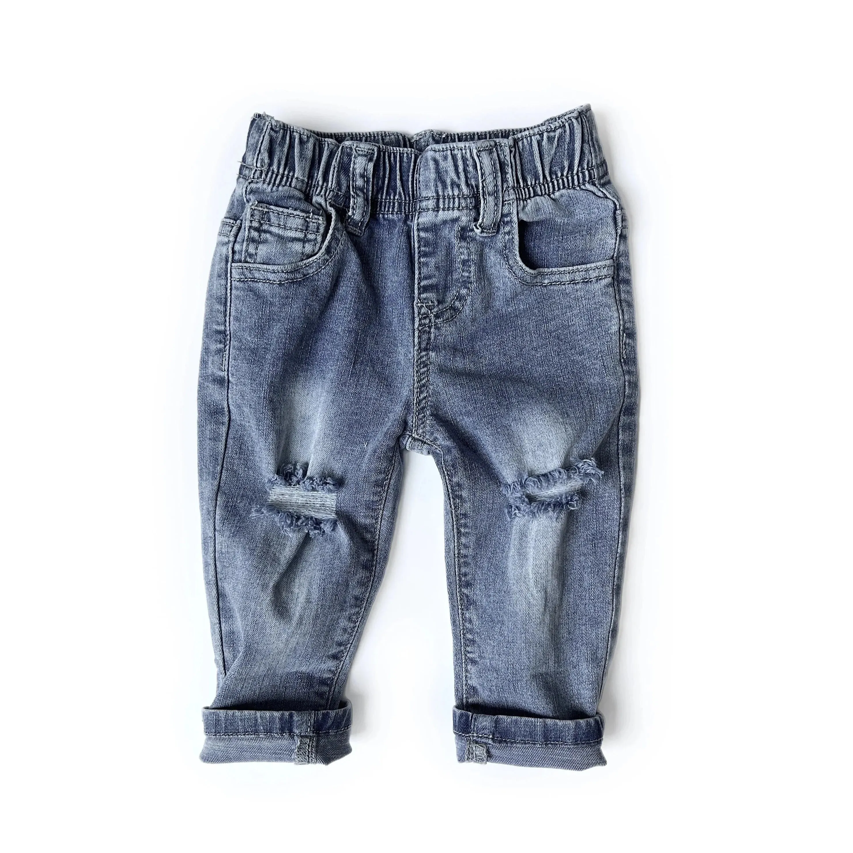 Little Bipsy Relaxed Fit Distressed Denim