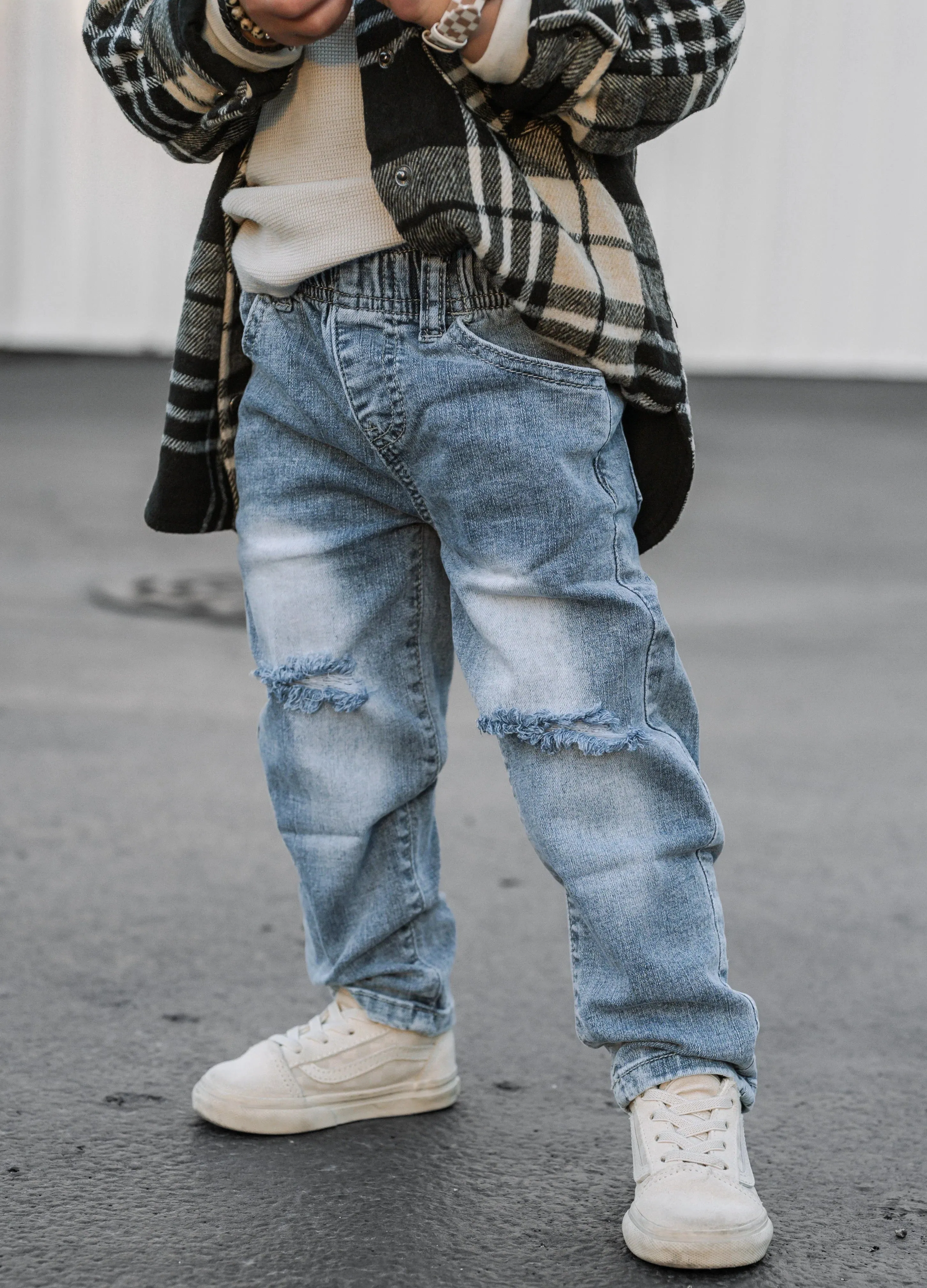 Little Bipsy Relaxed Fit Distressed Denim