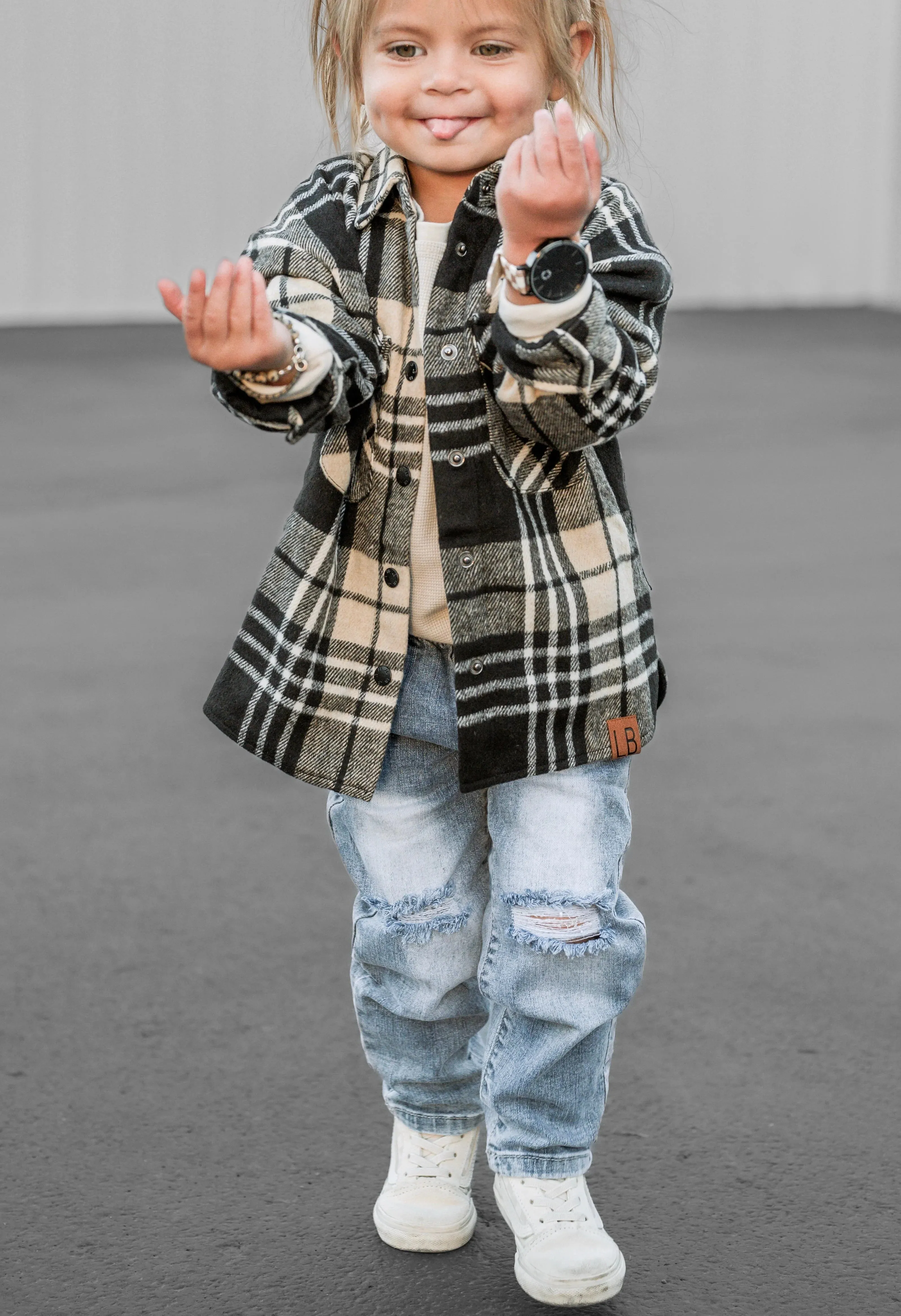 Little Bipsy Relaxed Fit Distressed Denim