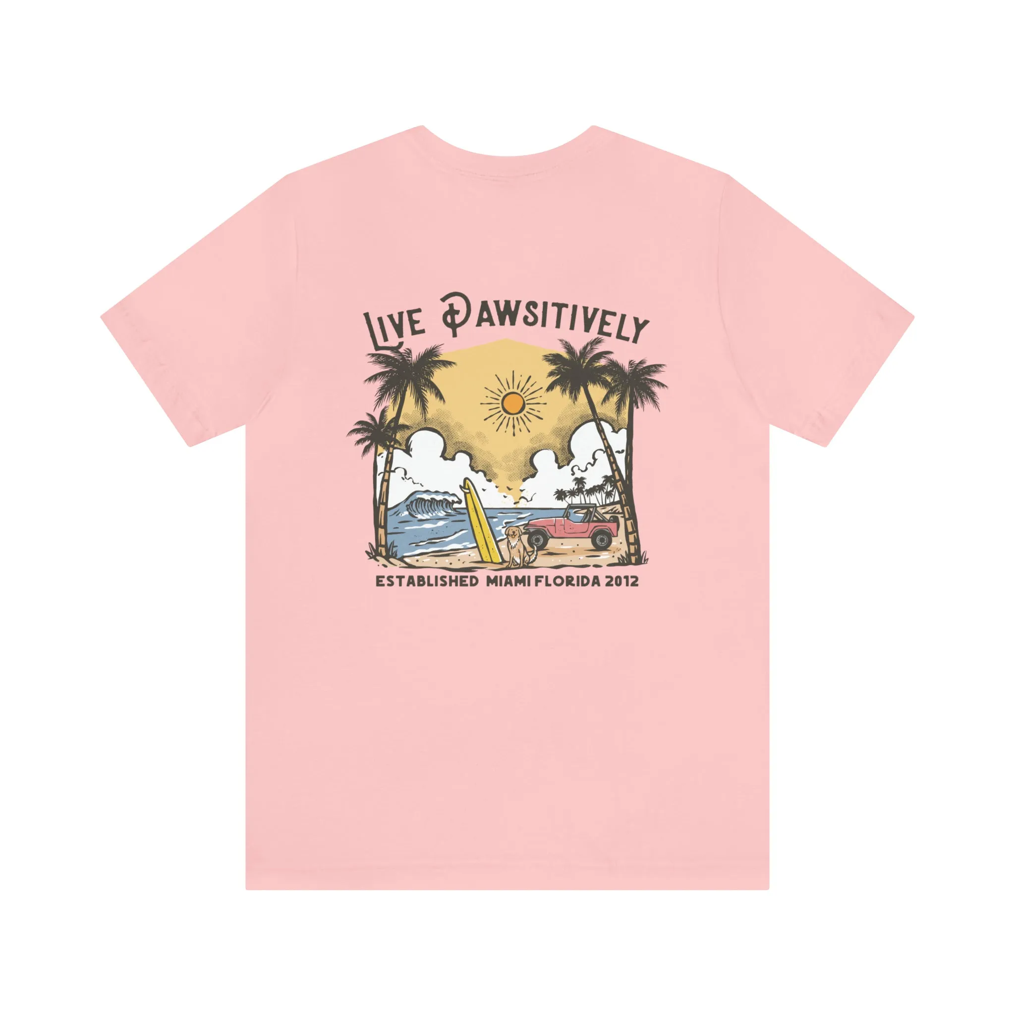Live Pawsitively Surfer Tee
