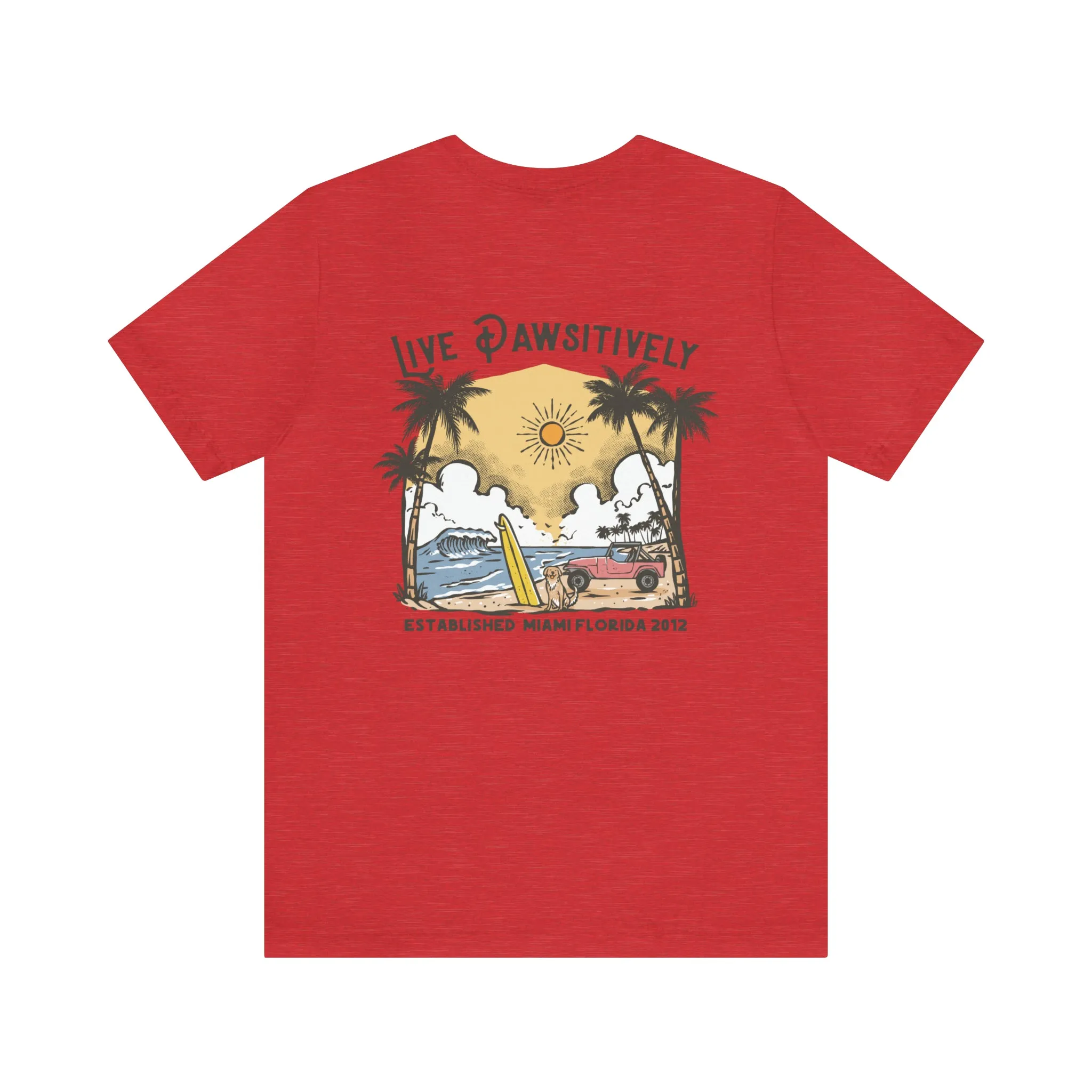Live Pawsitively Surfer Tee