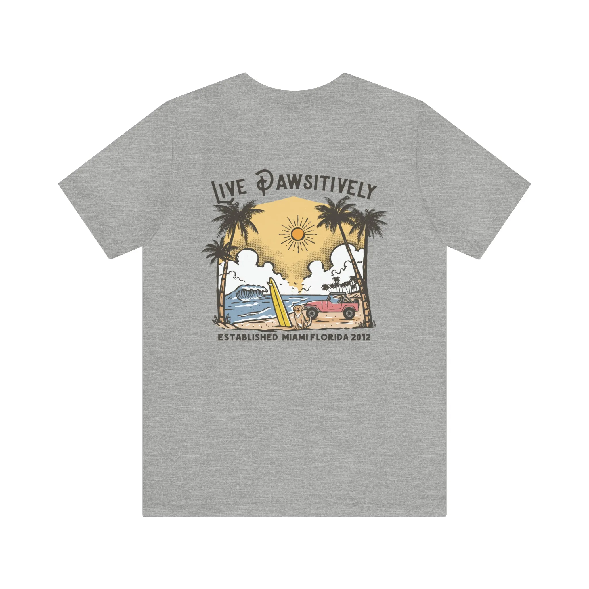 Live Pawsitively Surfer Tee