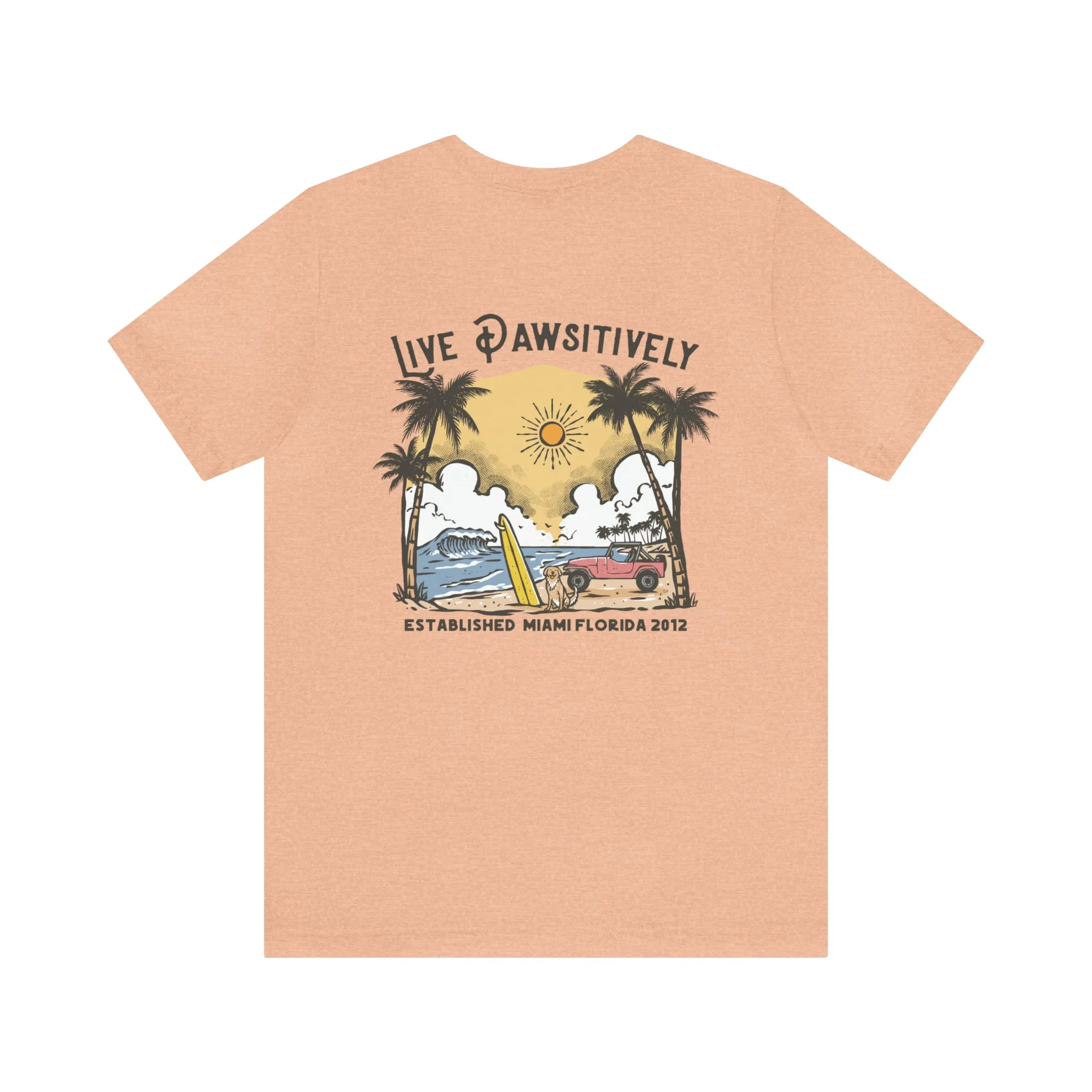 Live Pawsitively Surfer Tee