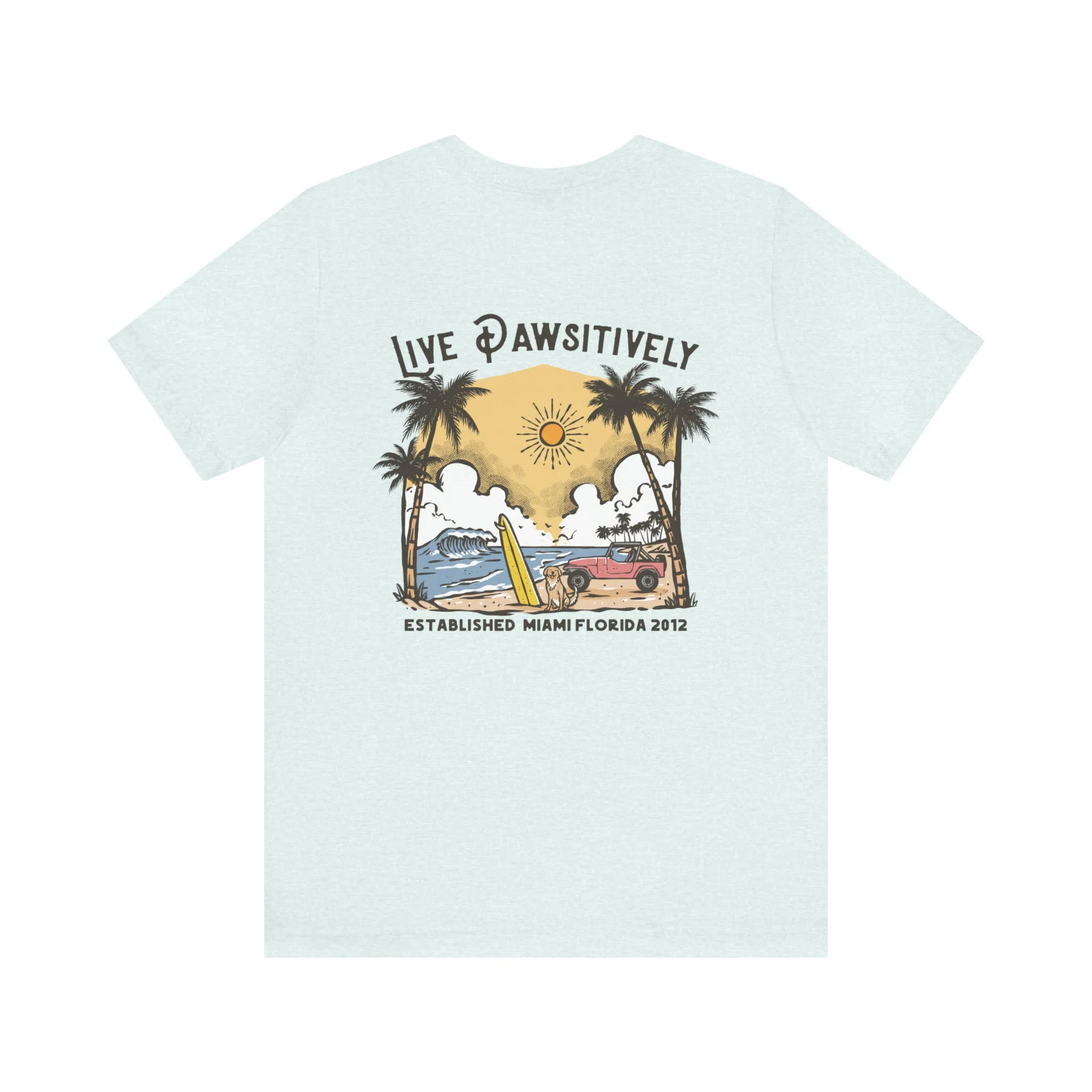 Live Pawsitively Surfer Tee