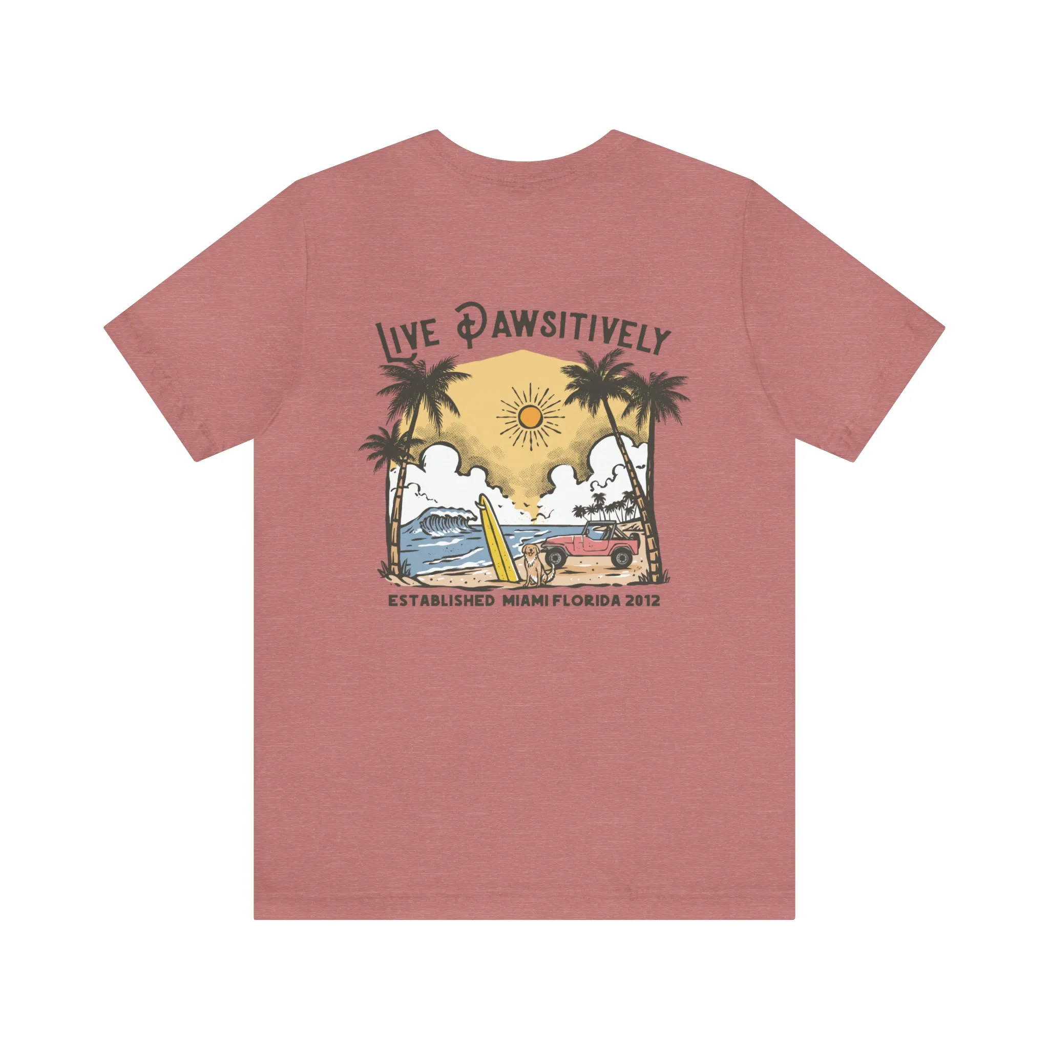 Live Pawsitively Surfer Tee