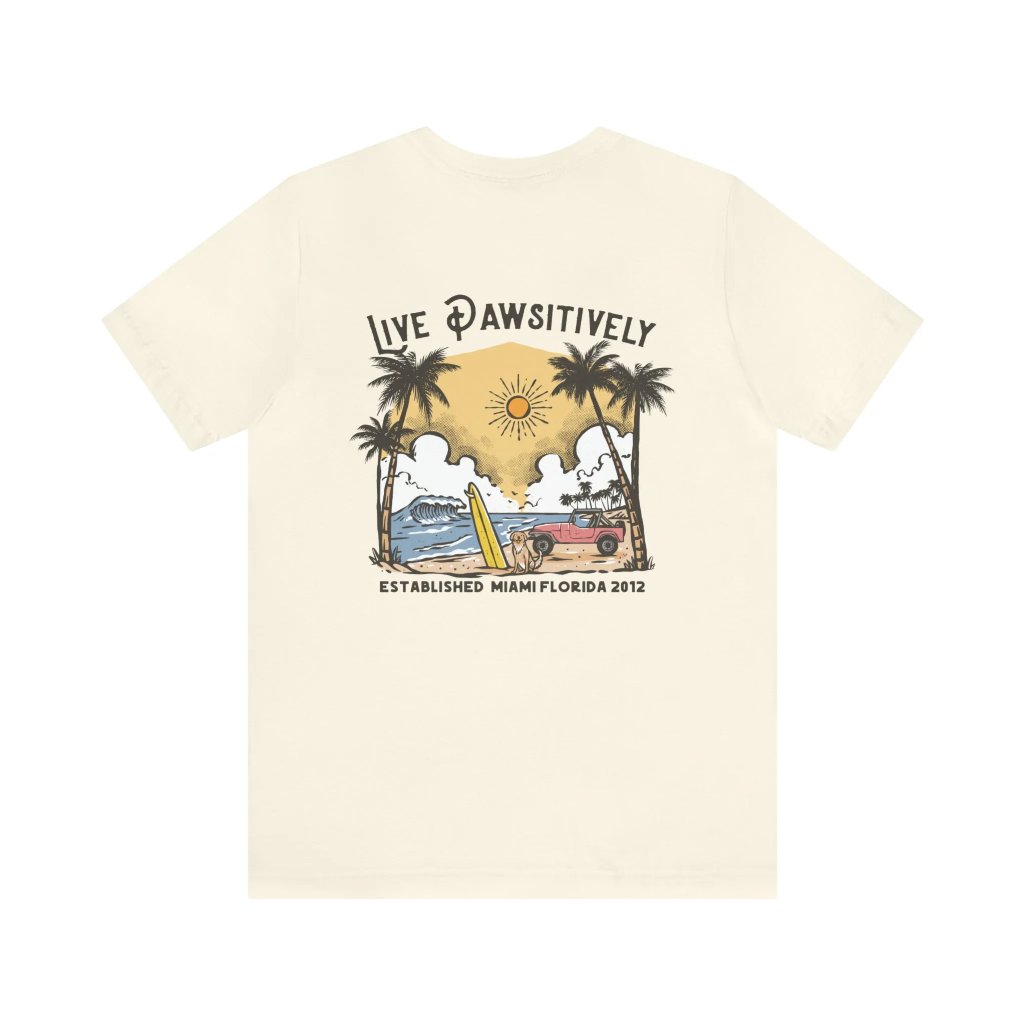 Live Pawsitively Surfer Tee