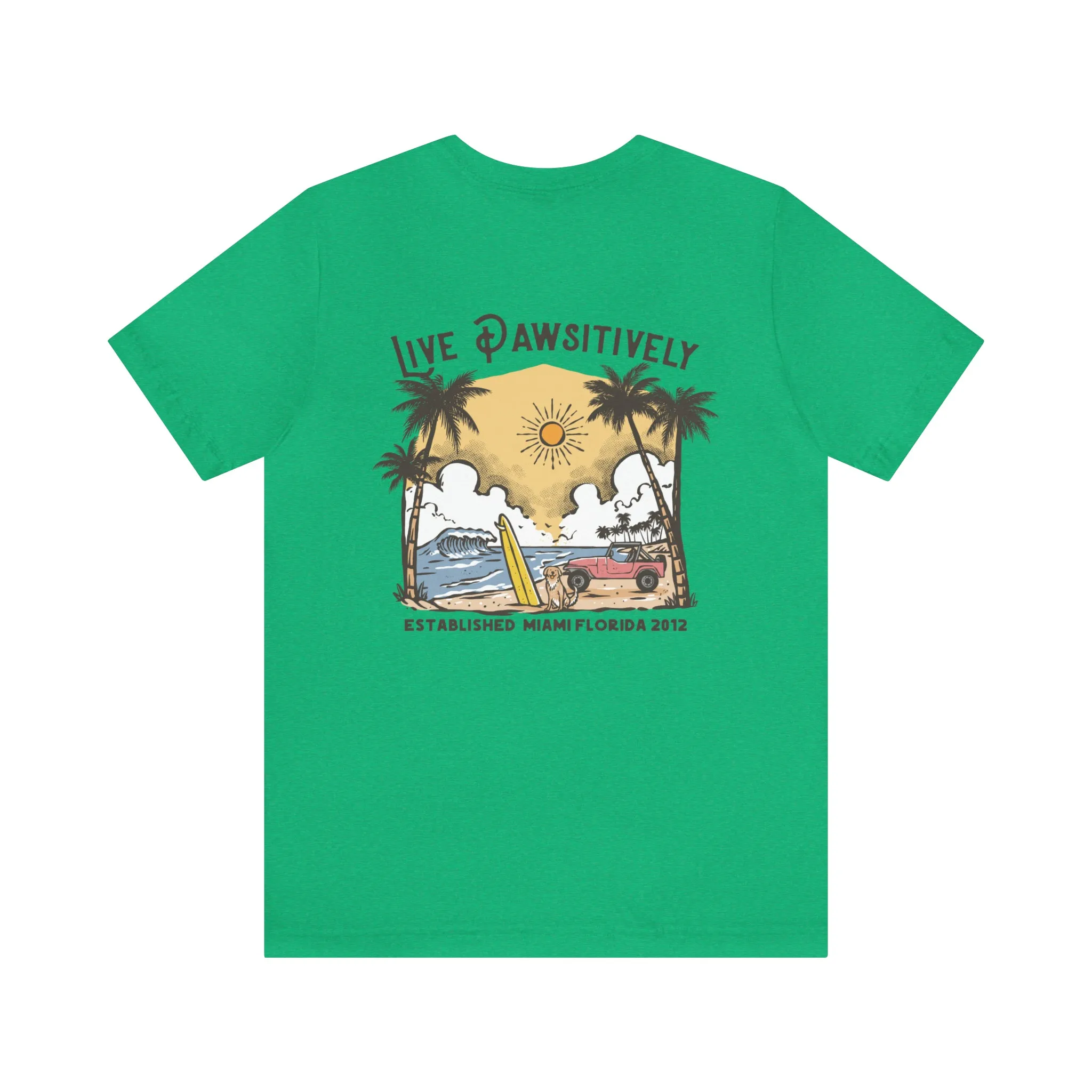 Live Pawsitively Surfer Tee