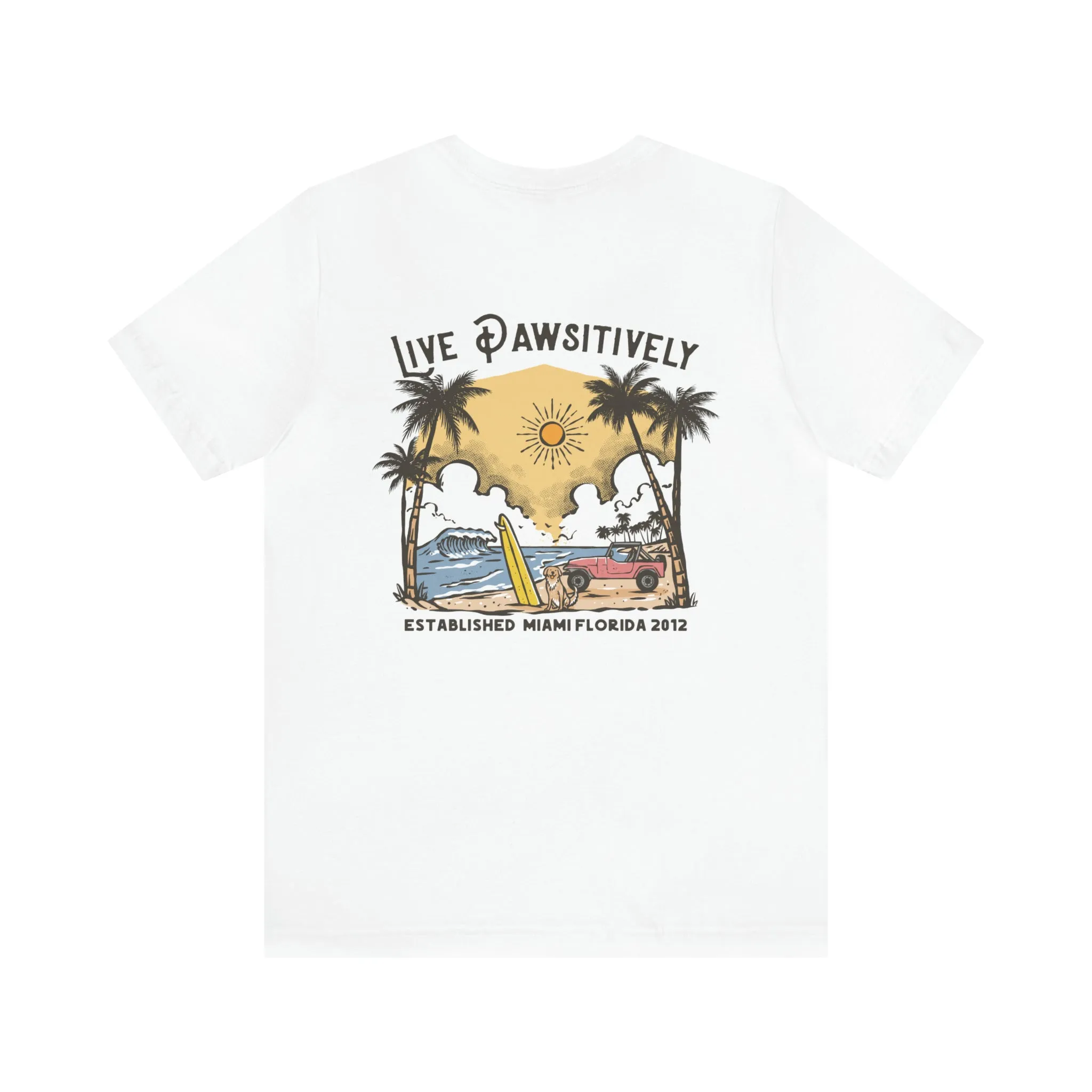 Live Pawsitively Surfer Tee