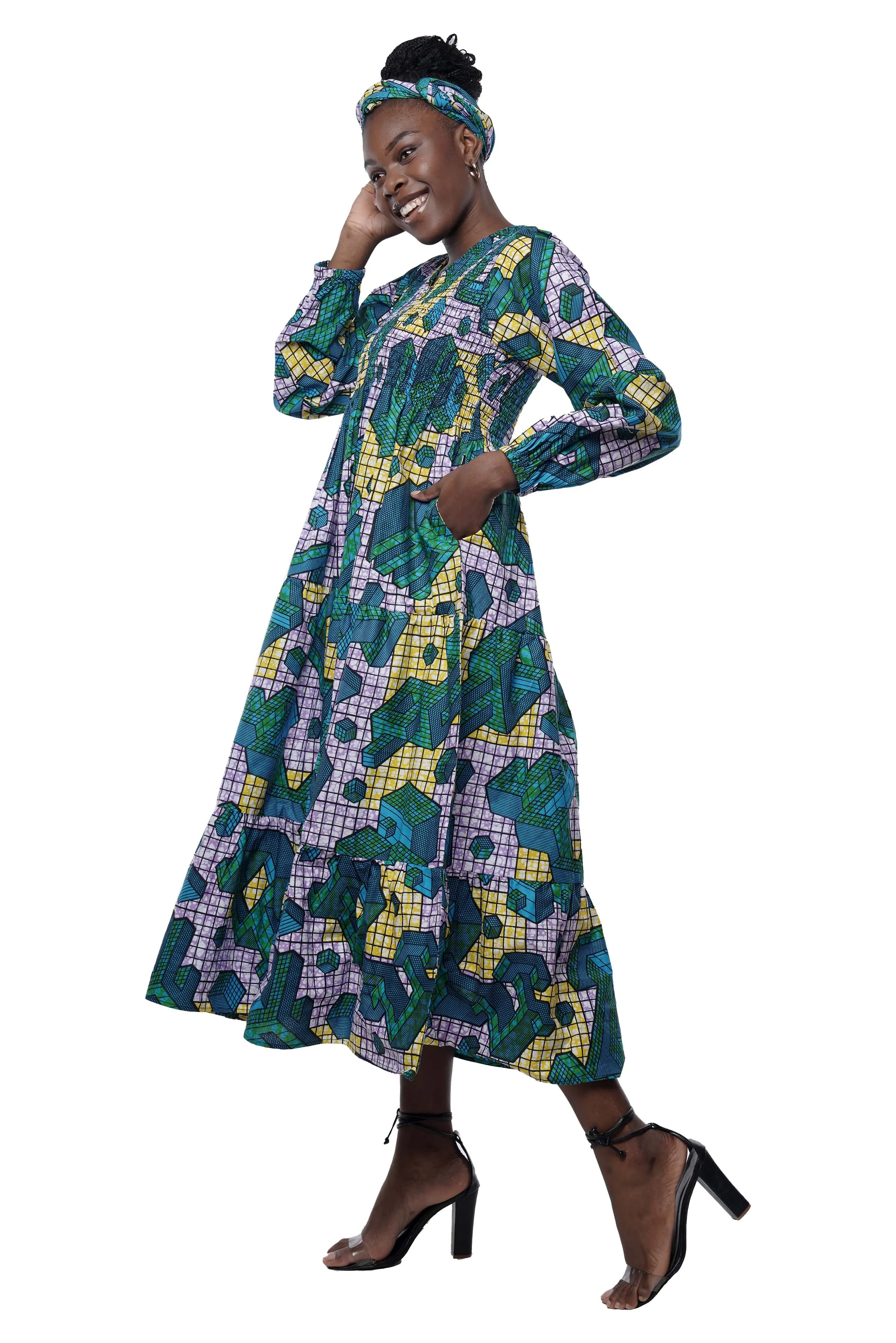 Long Maxi Smocked Tier Dress