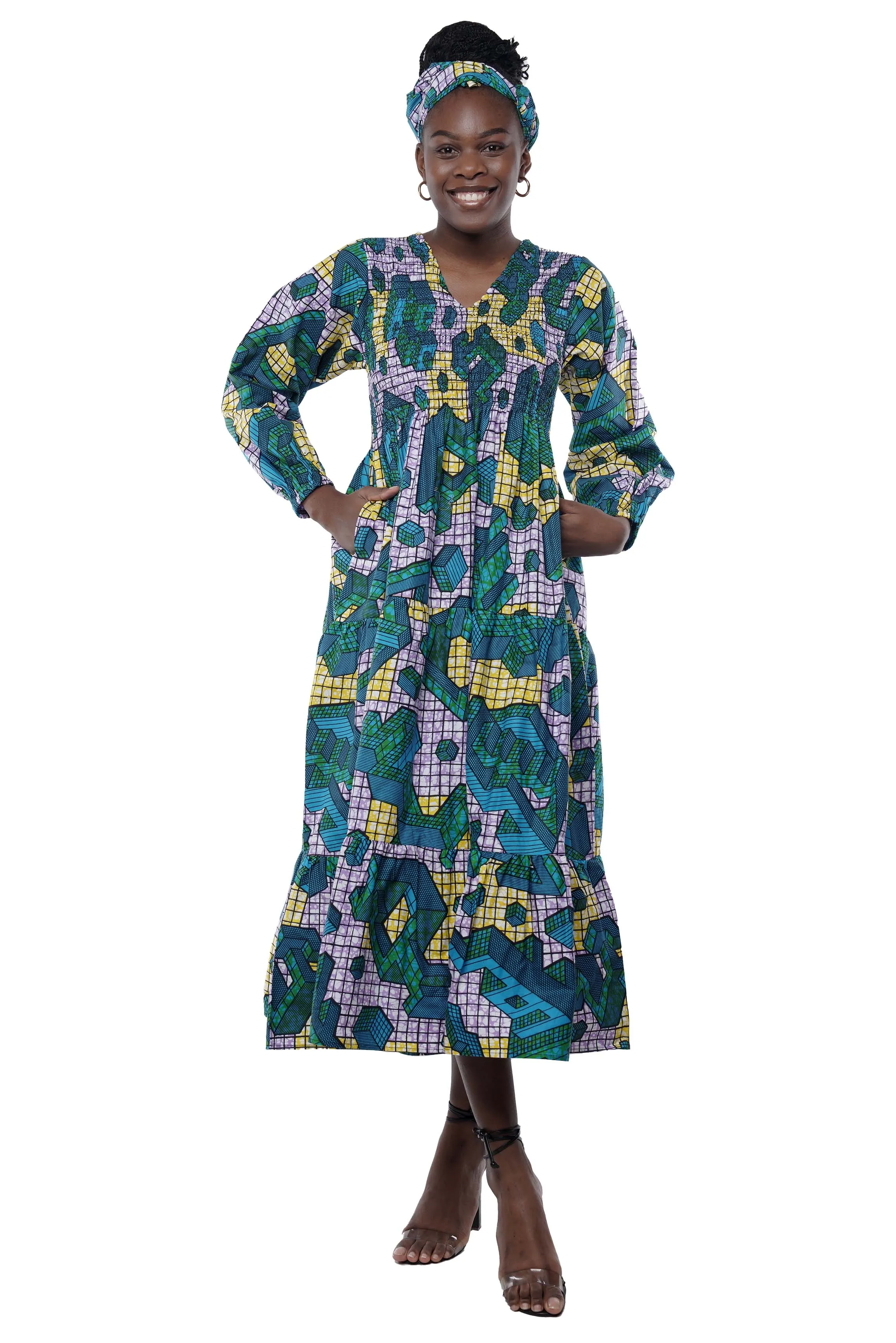 Long Maxi Smocked Tier Dress