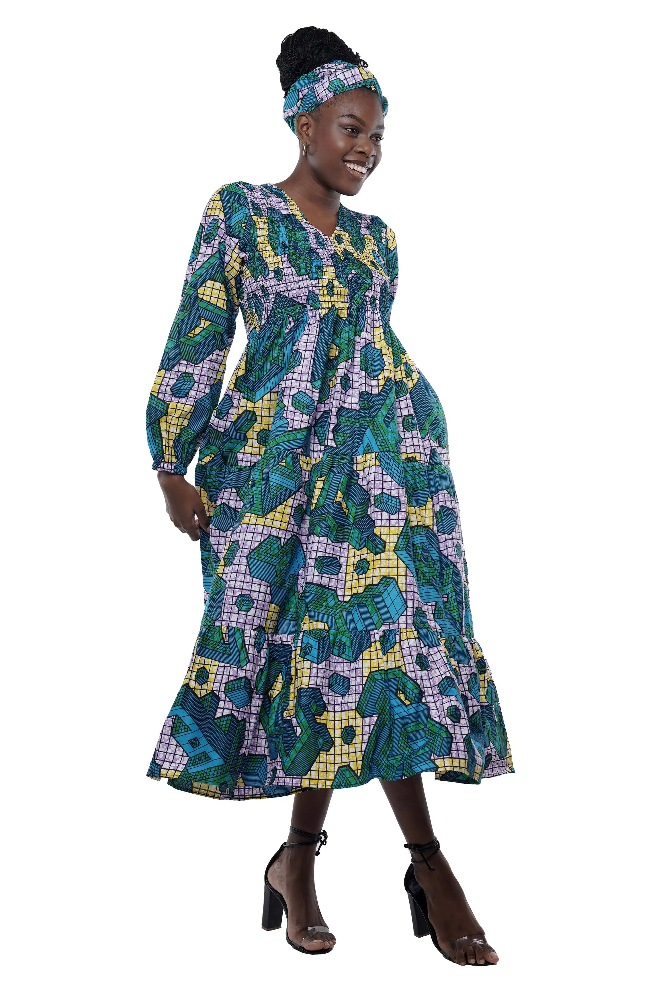 Long Maxi Smocked Tier Dress