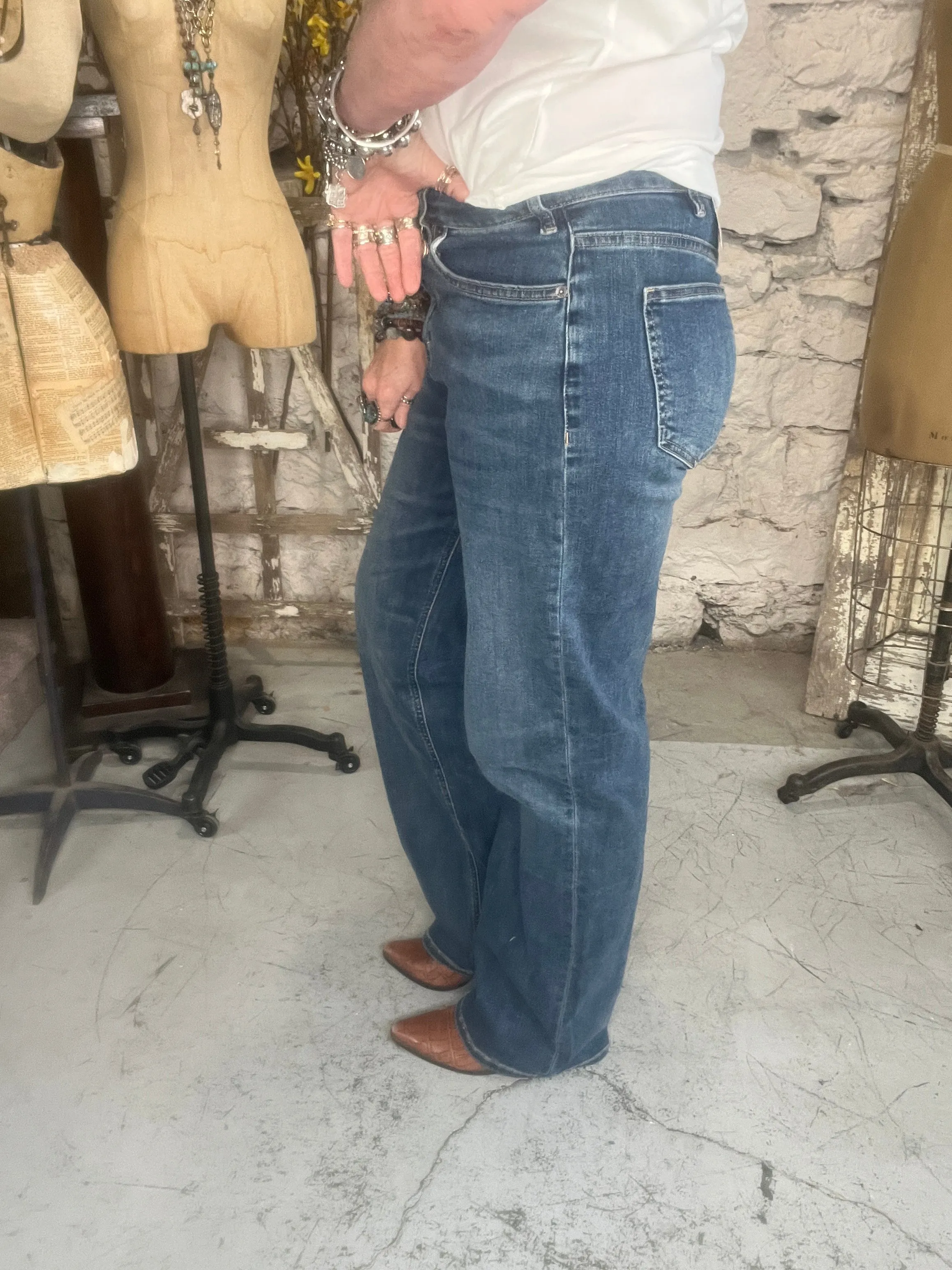 Loose Fit Straight Leg Jeans