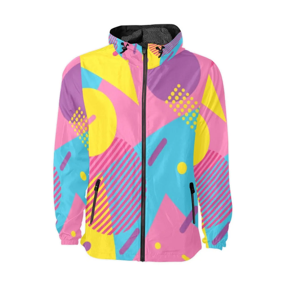 LOUD 90s Wallpaper Print Unisex All Over Print  Hooded Windbreaker