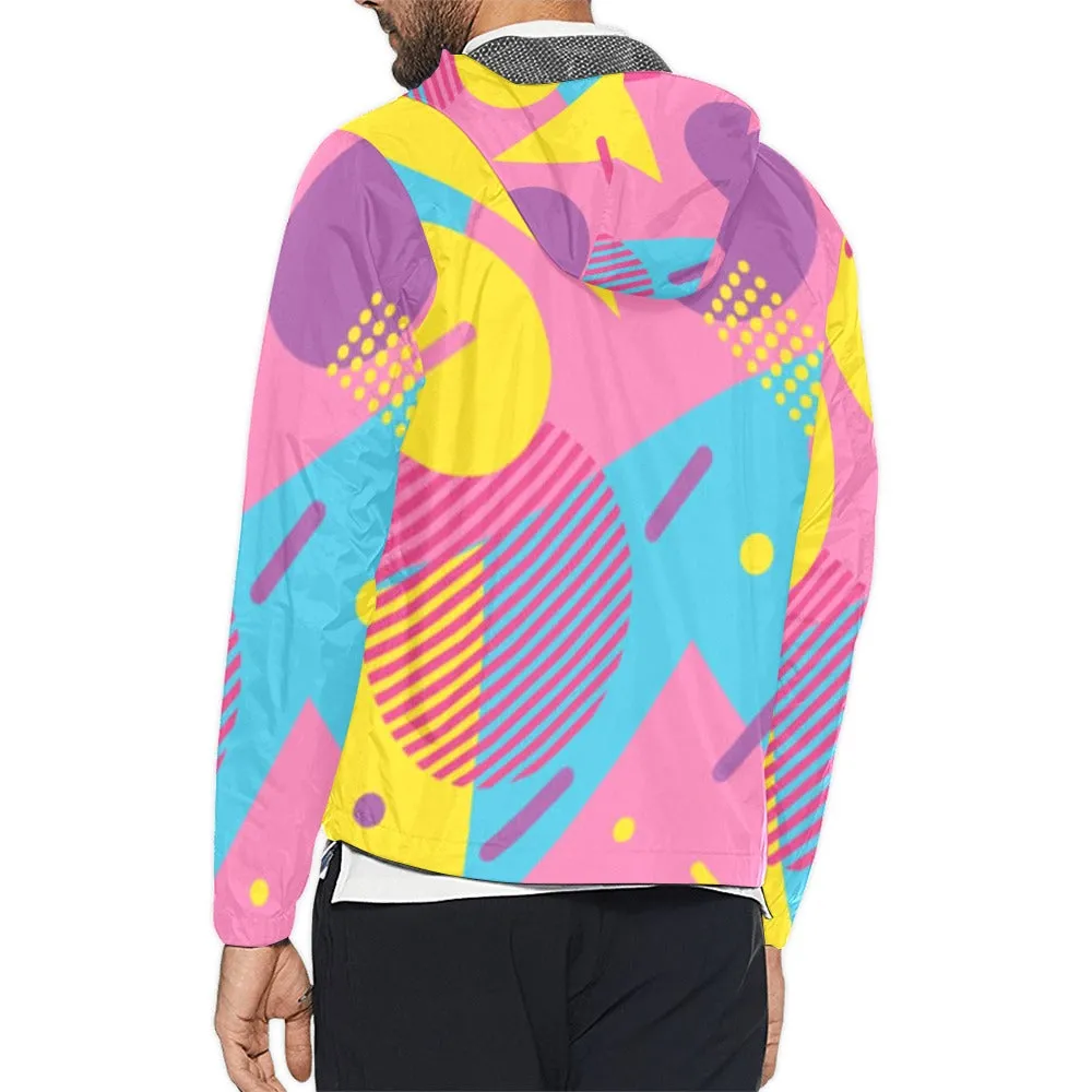 LOUD 90s Wallpaper Print Unisex All Over Print  Hooded Windbreaker