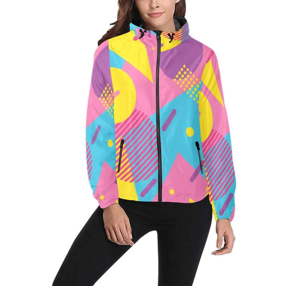 LOUD 90s Wallpaper Print Unisex All Over Print  Hooded Windbreaker