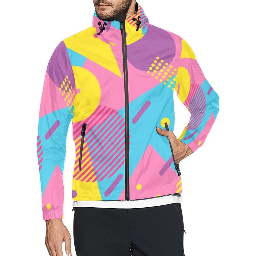 LOUD 90s Wallpaper Print Unisex All Over Print  Hooded Windbreaker