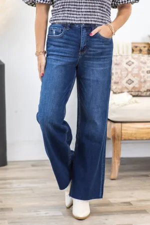 Lovervet Tummy Control High Rise Wide Leg Jeans