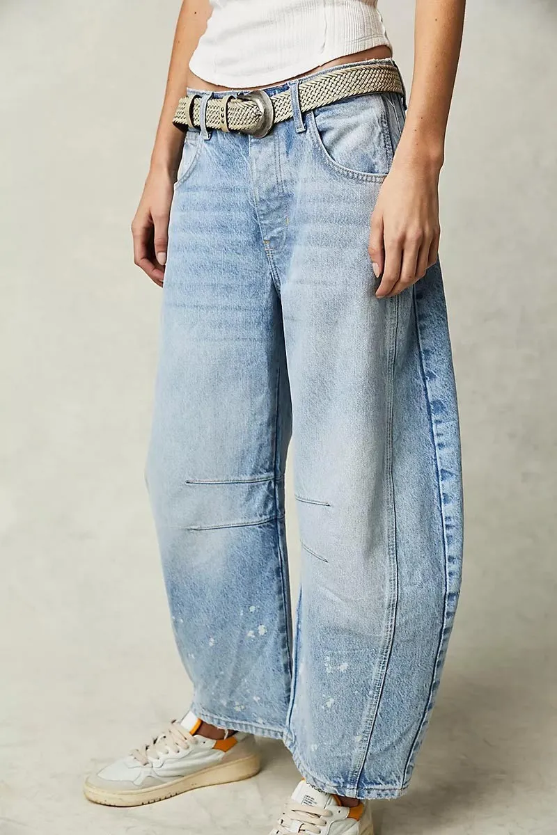 Low Rise Barrel Denim