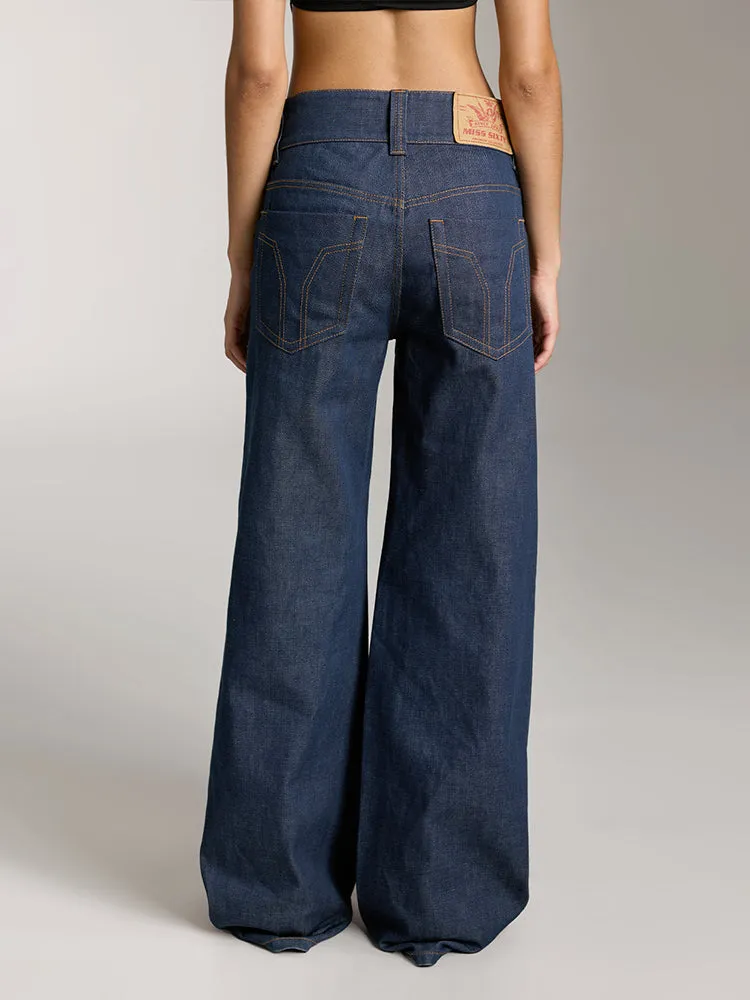 Low Rise Flared Jeans
