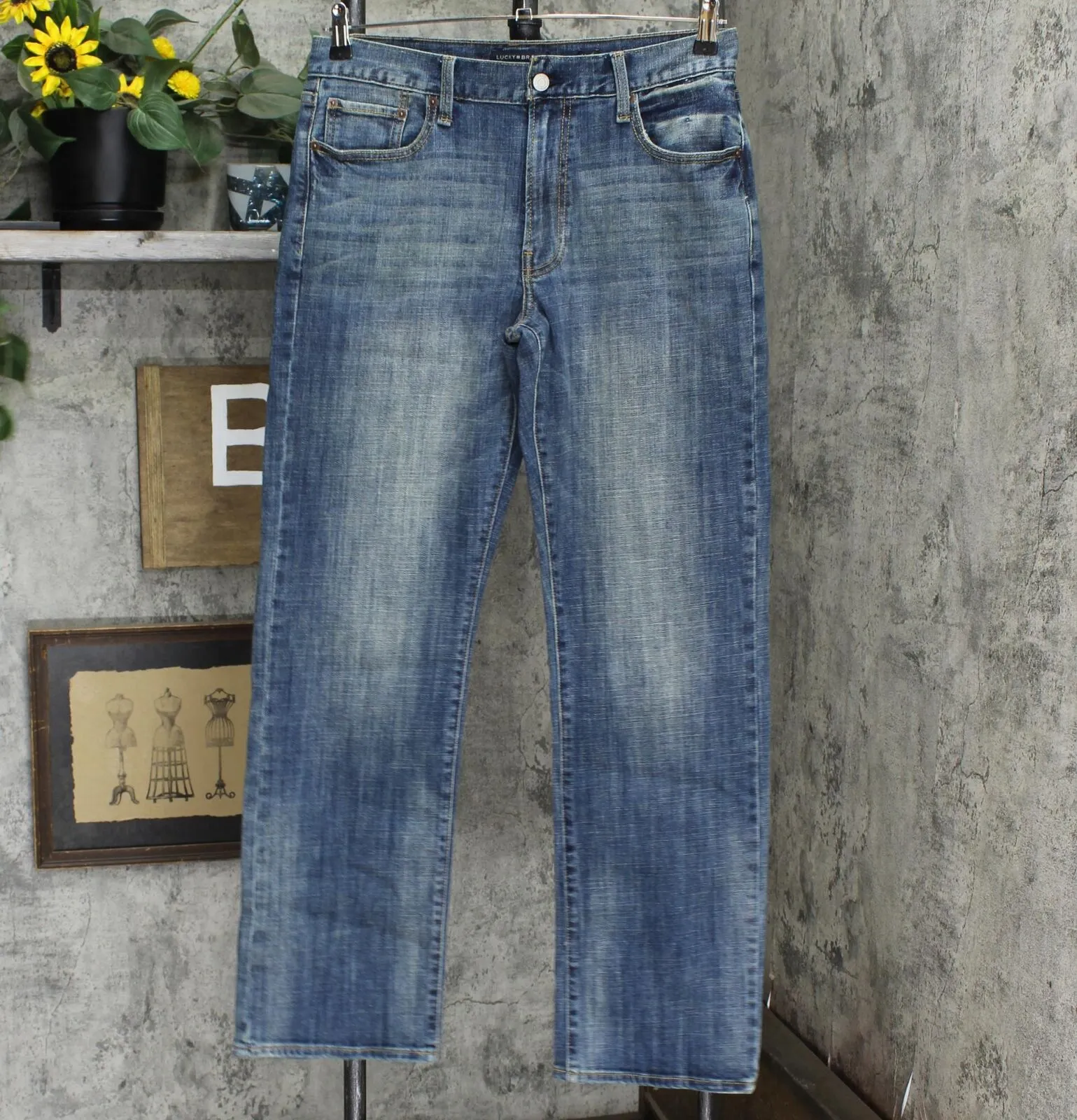 Lucky Brand Men's 181 Relaxed Straight Fit Stretch Jeans Wilder Ranch Blue 31X32