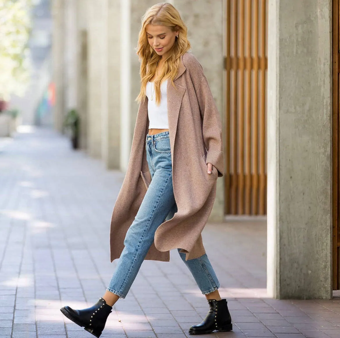 Manhattan knit trench