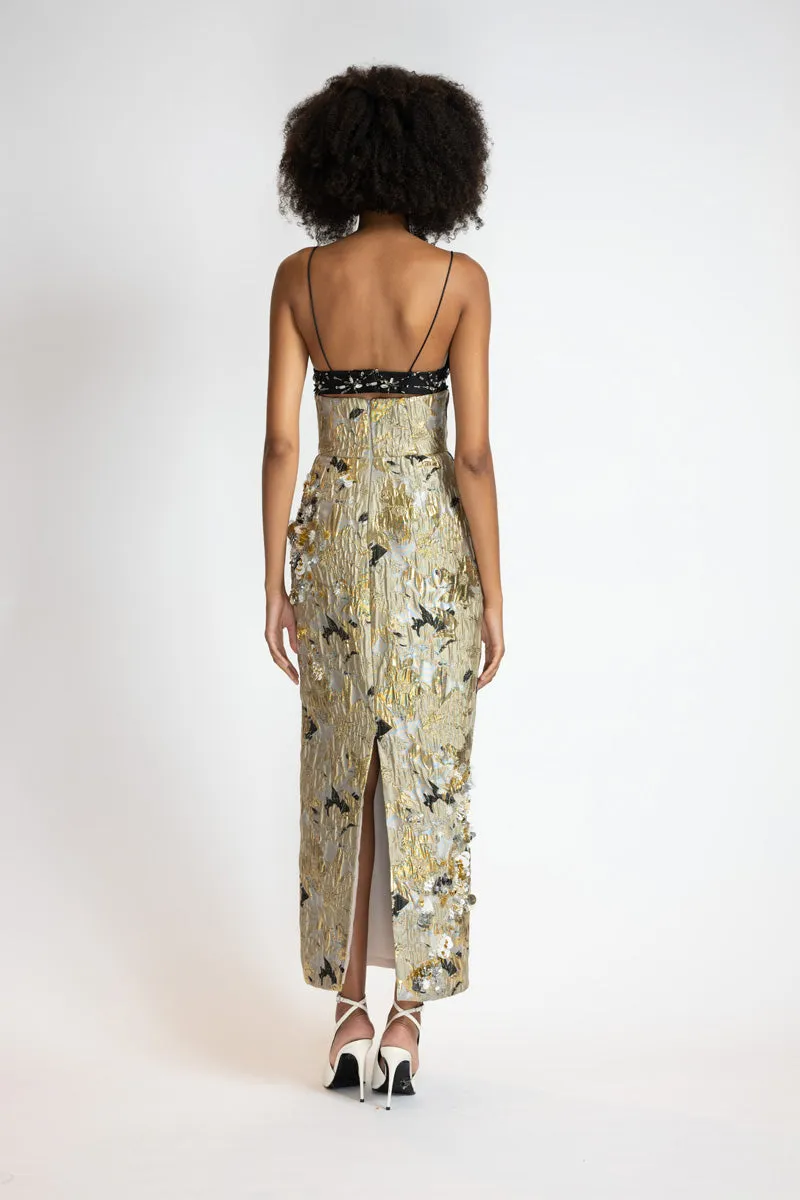 Marble Jacquard Embroidered Skirt