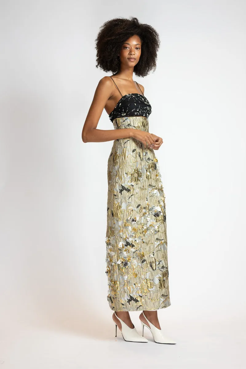 Marble Jacquard Embroidered Skirt