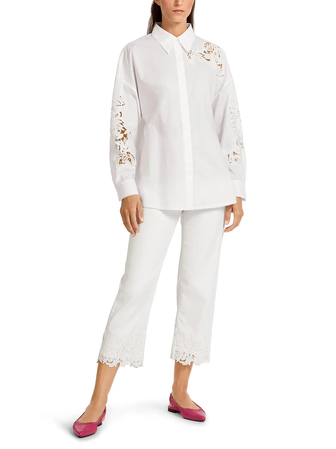 MarcCain Blouse with Broderie Anglaise UC5142W61