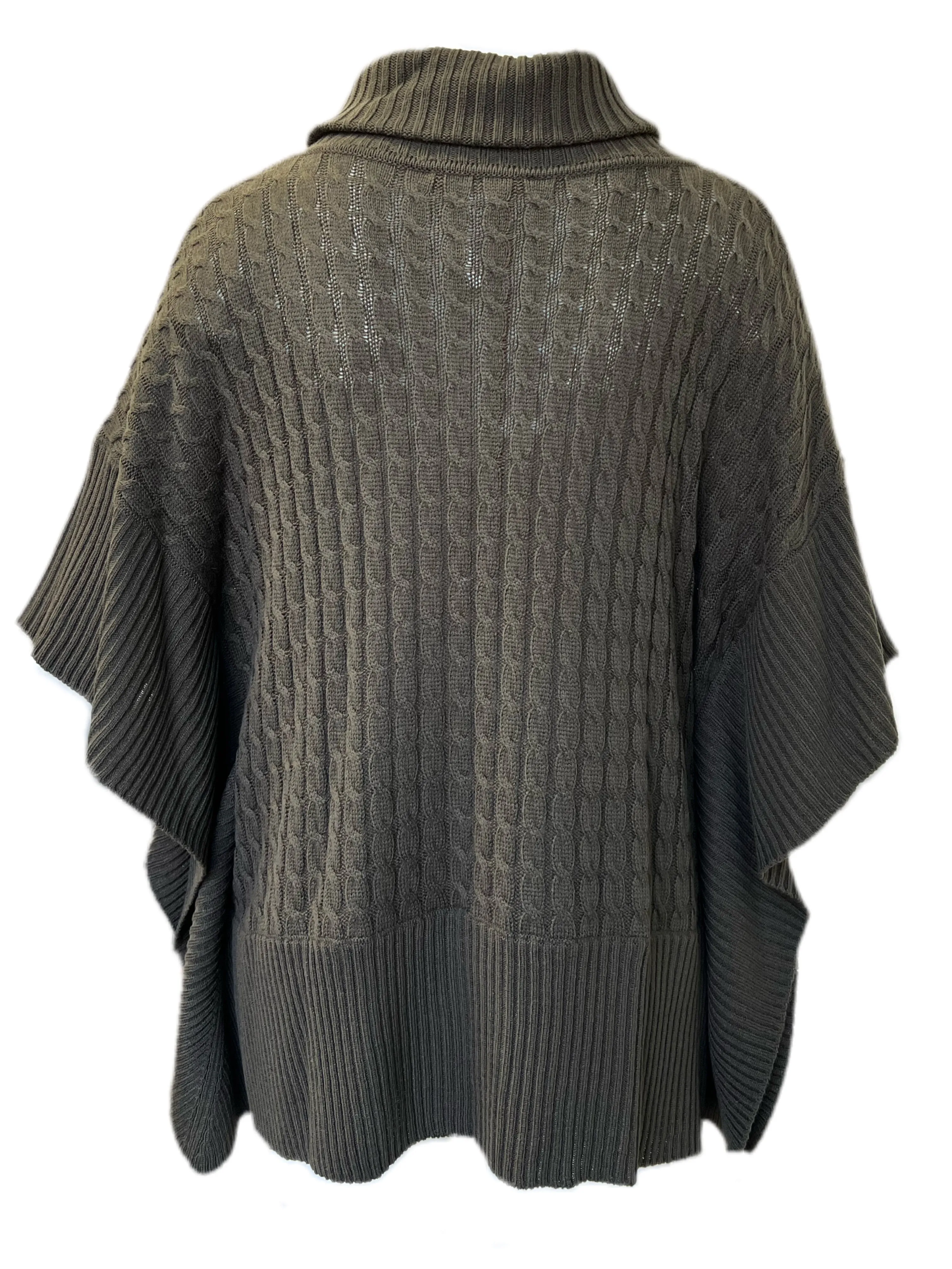 MARINA RINALDI Women's Brown Adone Cable Knit Sweater $370 NWT