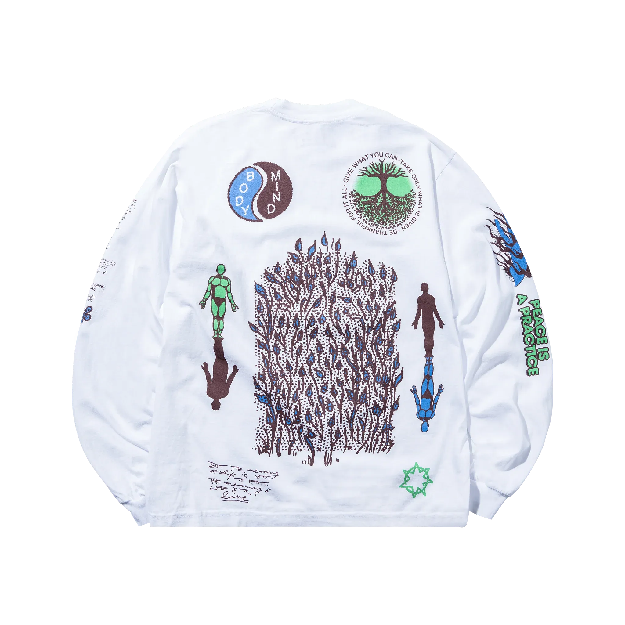 Market Peace Practice Long Sleeve T-Shirt 'White'