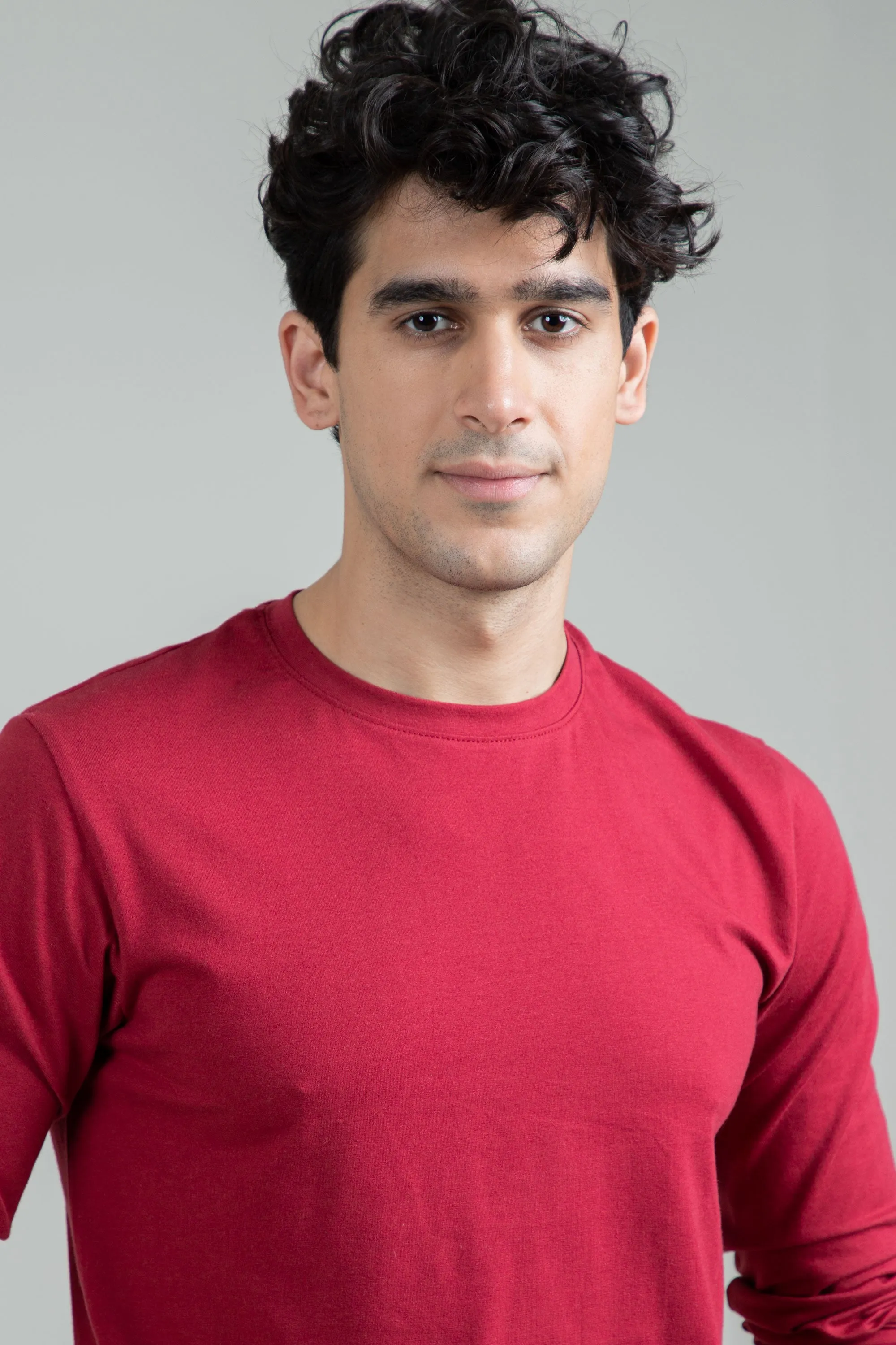 Maroon Crewneck T-Shirt