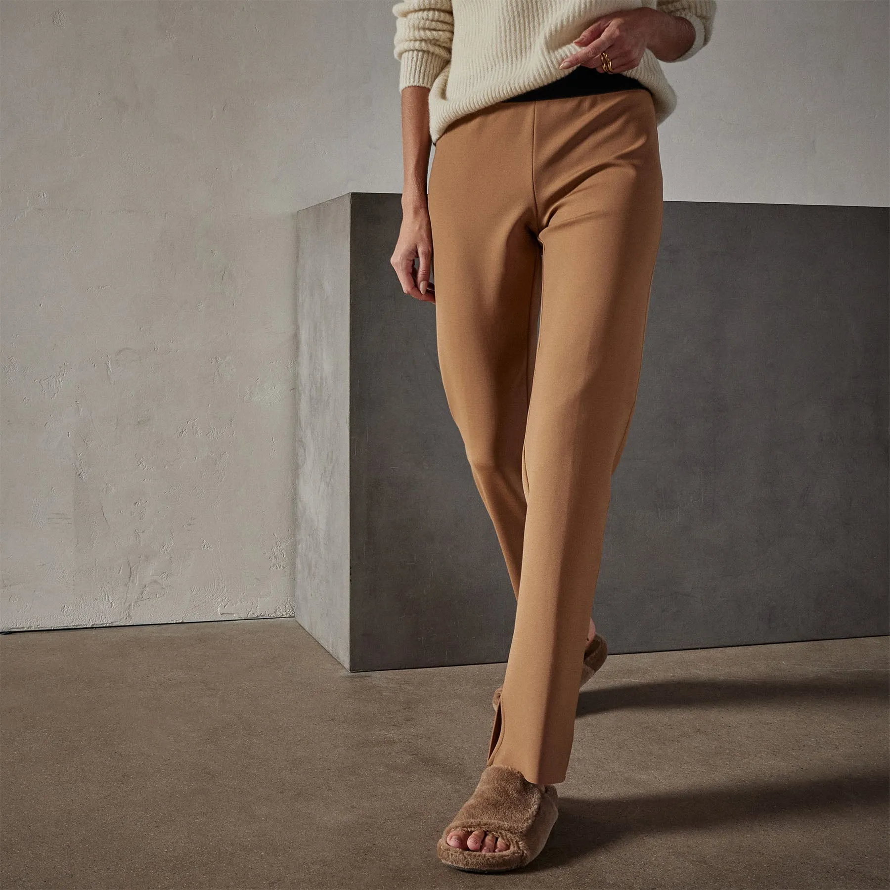 Matte Scuba Slim Fit Pant - Copper