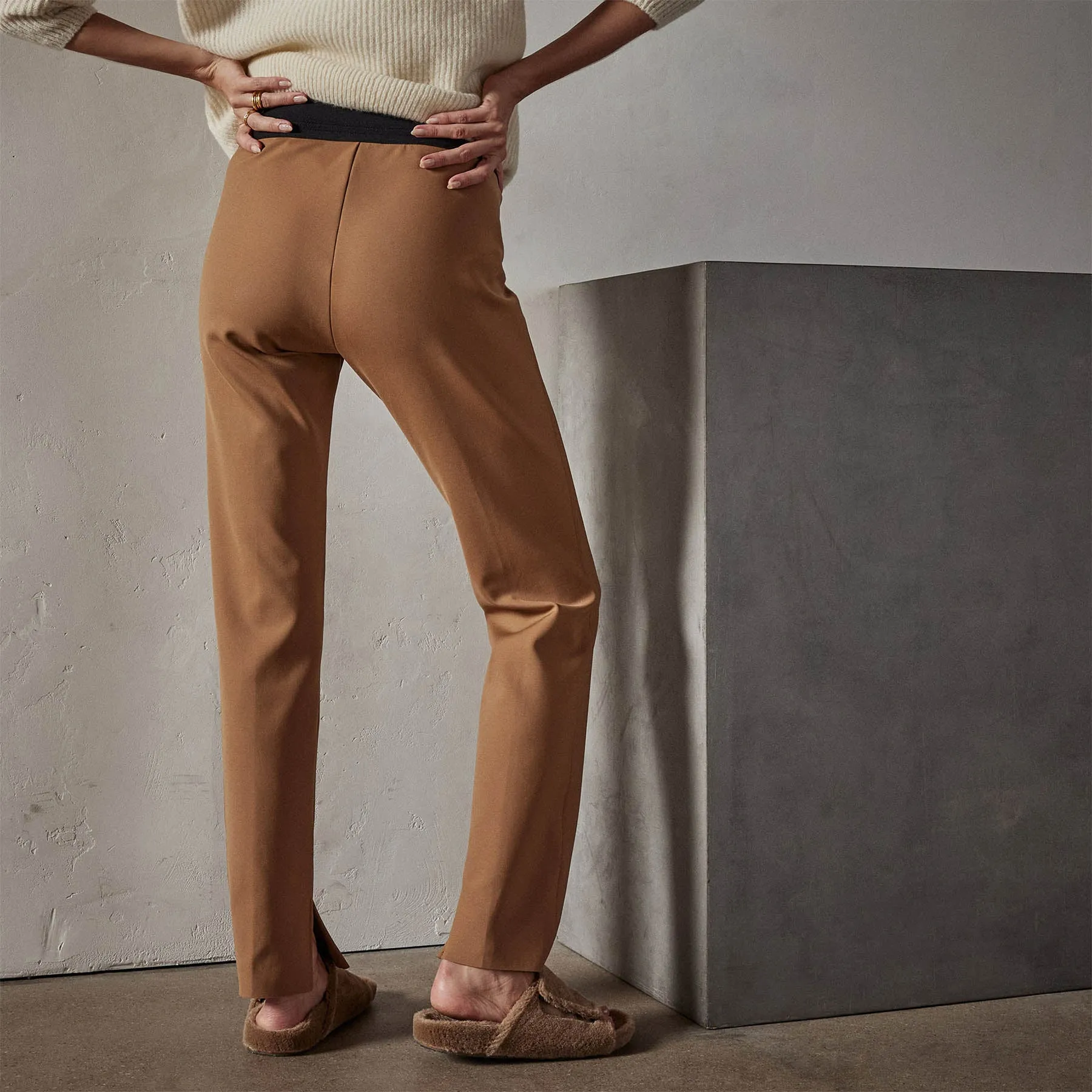 Matte Scuba Slim Fit Pant - Copper