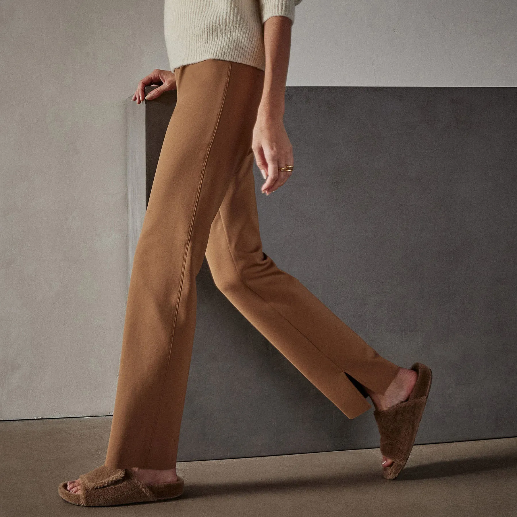 Matte Scuba Slim Fit Pant - Copper