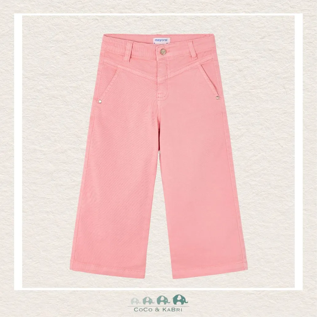 Mayoral Girls' Wide Leg Twill Pants