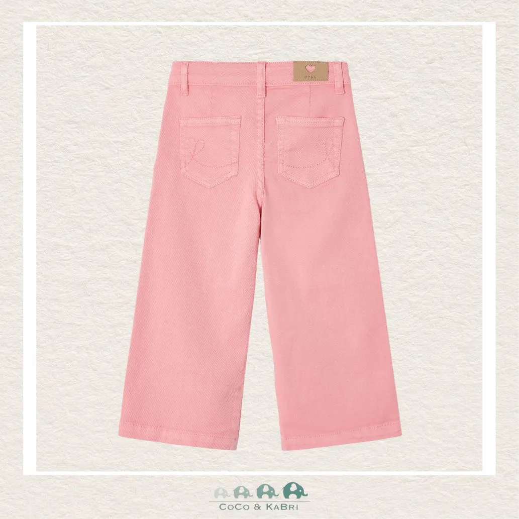 Mayoral Girls' Wide Leg Twill Pants