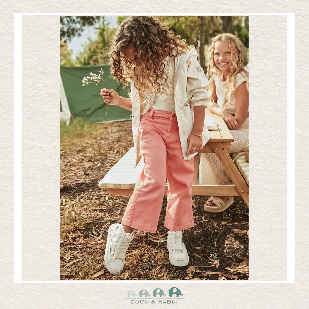 Mayoral Girls' Wide Leg Twill Pants