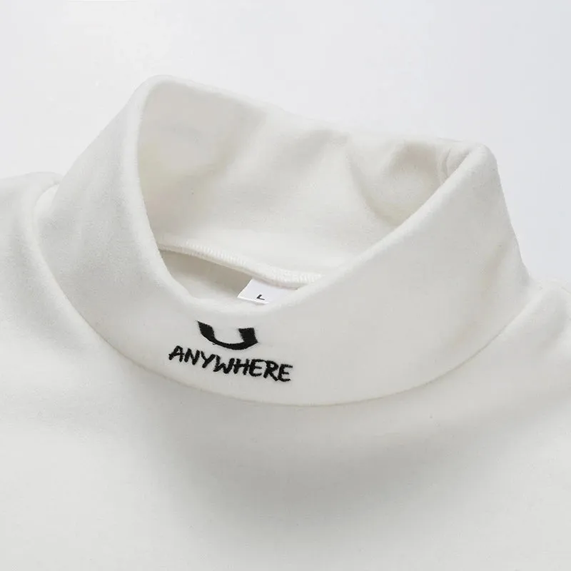 Men Long Sleeve T-Shirts Embroidery Letter