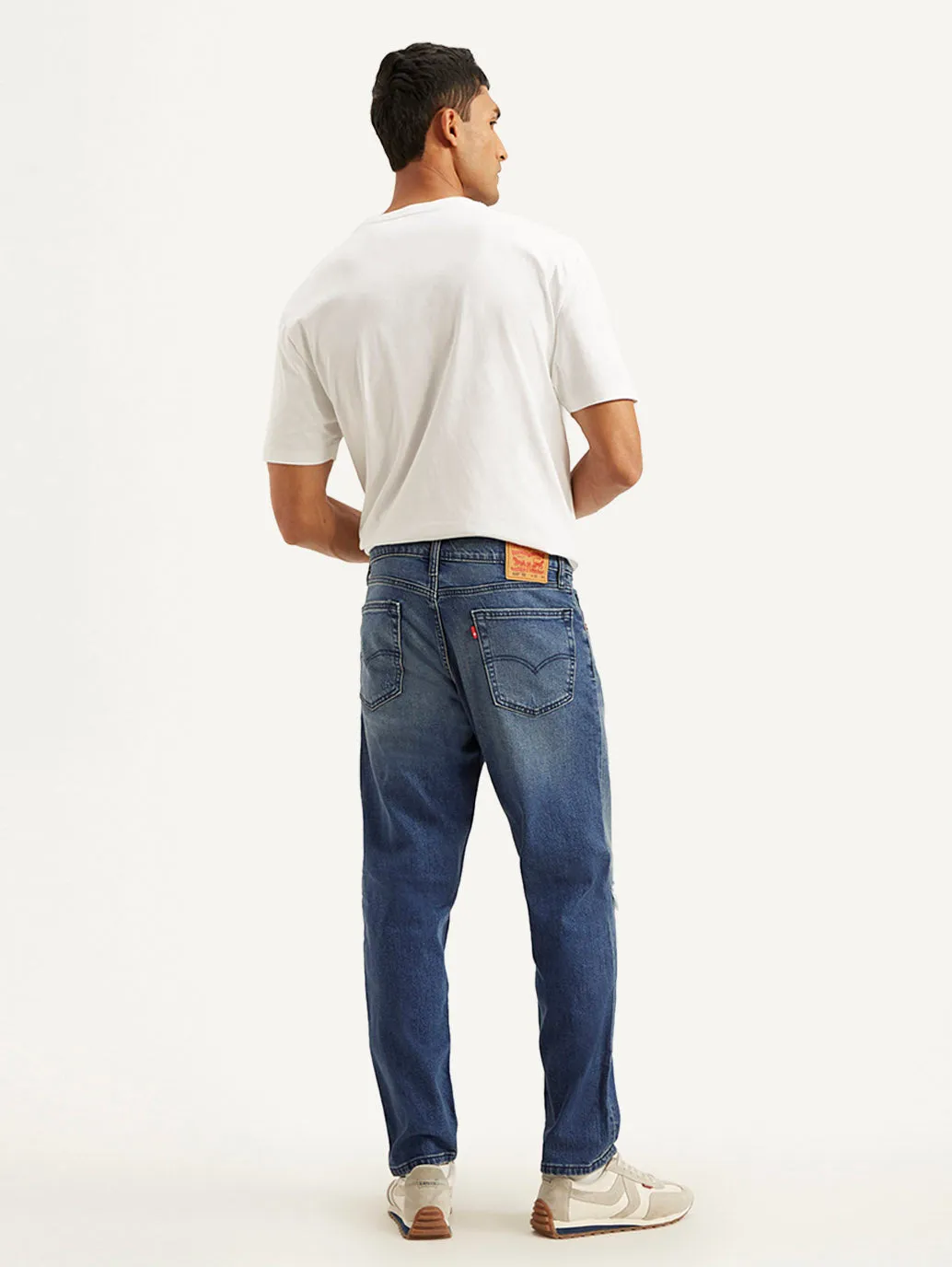 Men's 55092 Blue Relaxed Fit Mid Rise Jeans