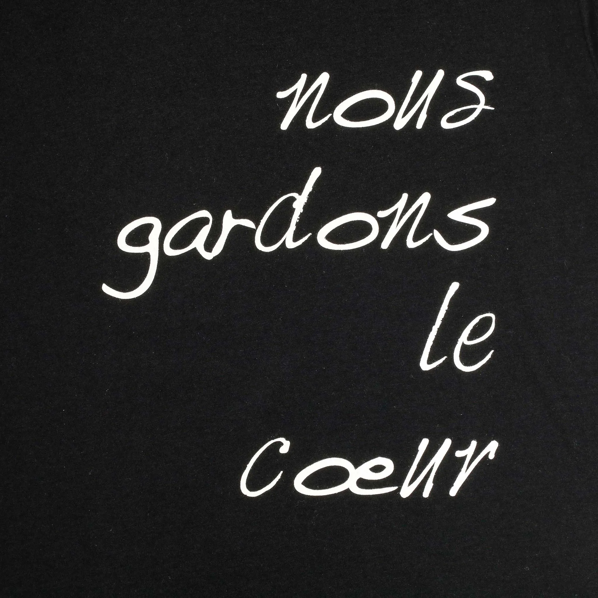 Men's - Nous gardons le coeur Black V-Neck T-Shirt