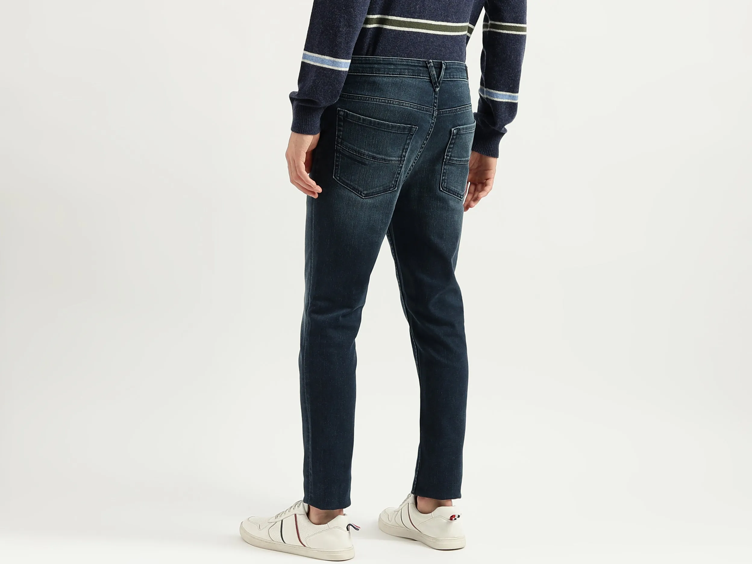 Men's Solid Low Crotch Jeans