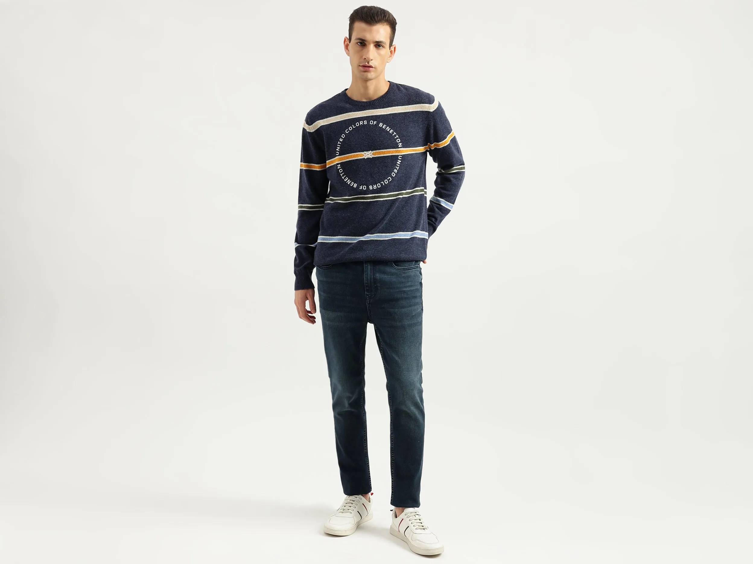 Men's Solid Low Crotch Jeans