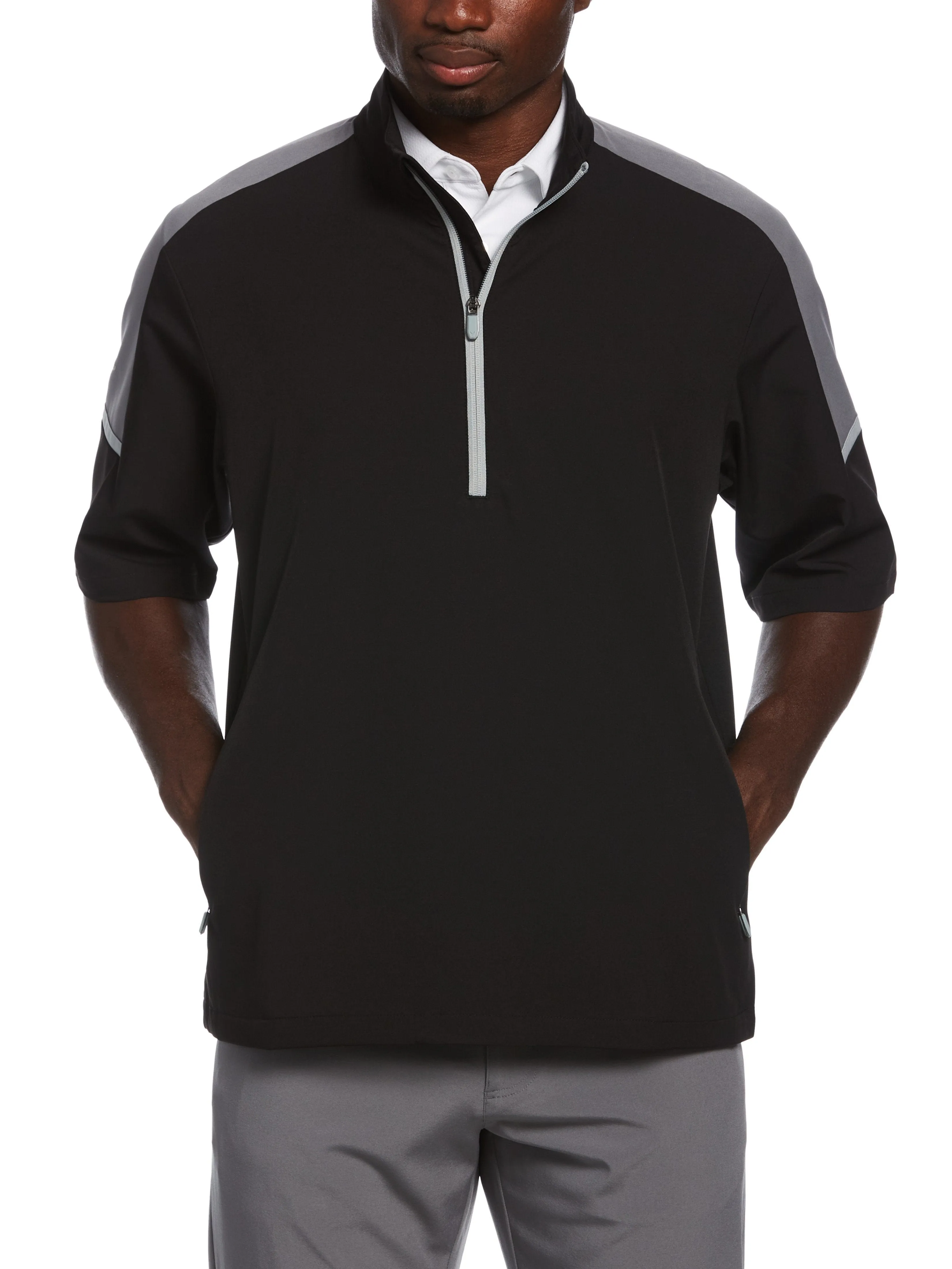 Mens Swing Tech™ Blocked 1/4 Zip Windbreaker