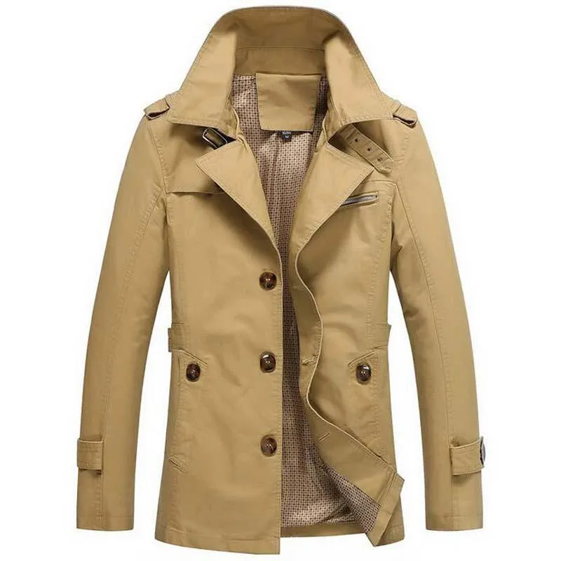 Men's Trench Coat Style Jacket Up To 5XL