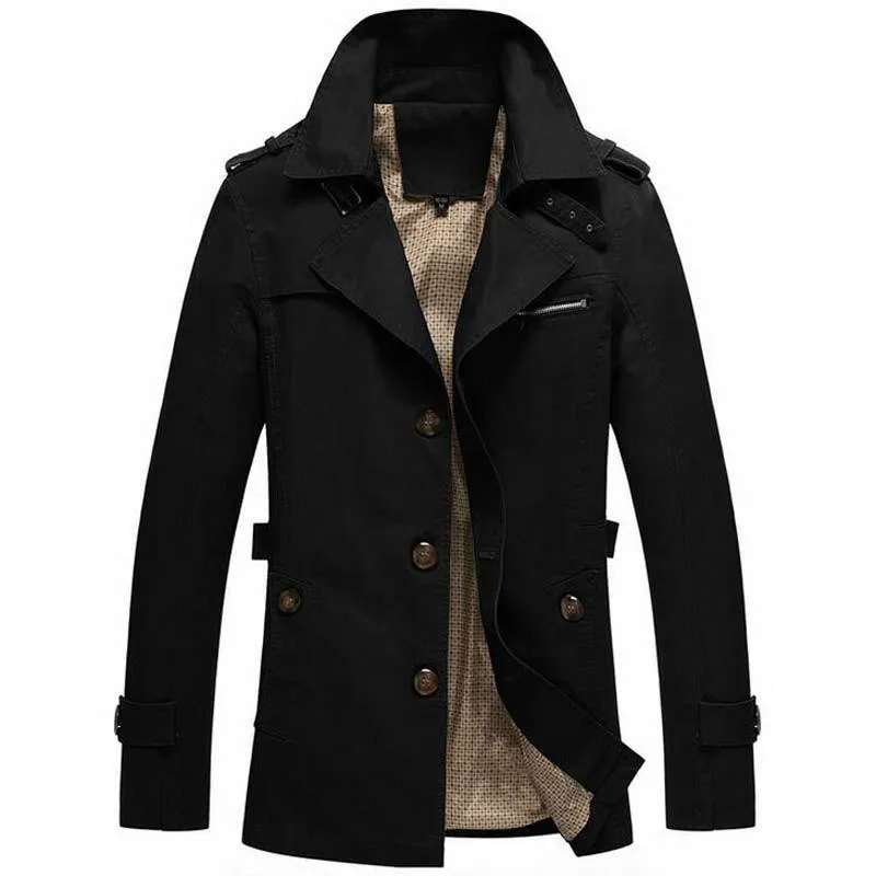 Men's Trench Coat Style Jacket Up To 5XL