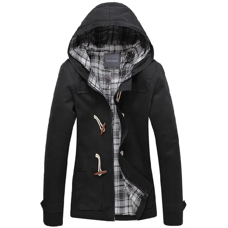 Men's Trench Full Sleeved Hooded Jacket