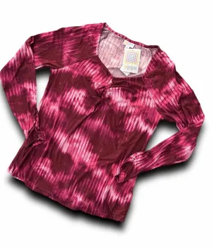 Mia - Fuchsia Vertical Streak Wash