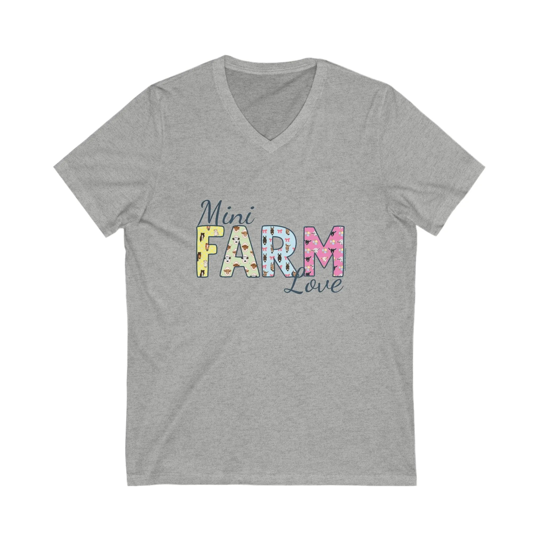 Mini Farm Love V-Neck T-Shirt by Katie Van Slyke™