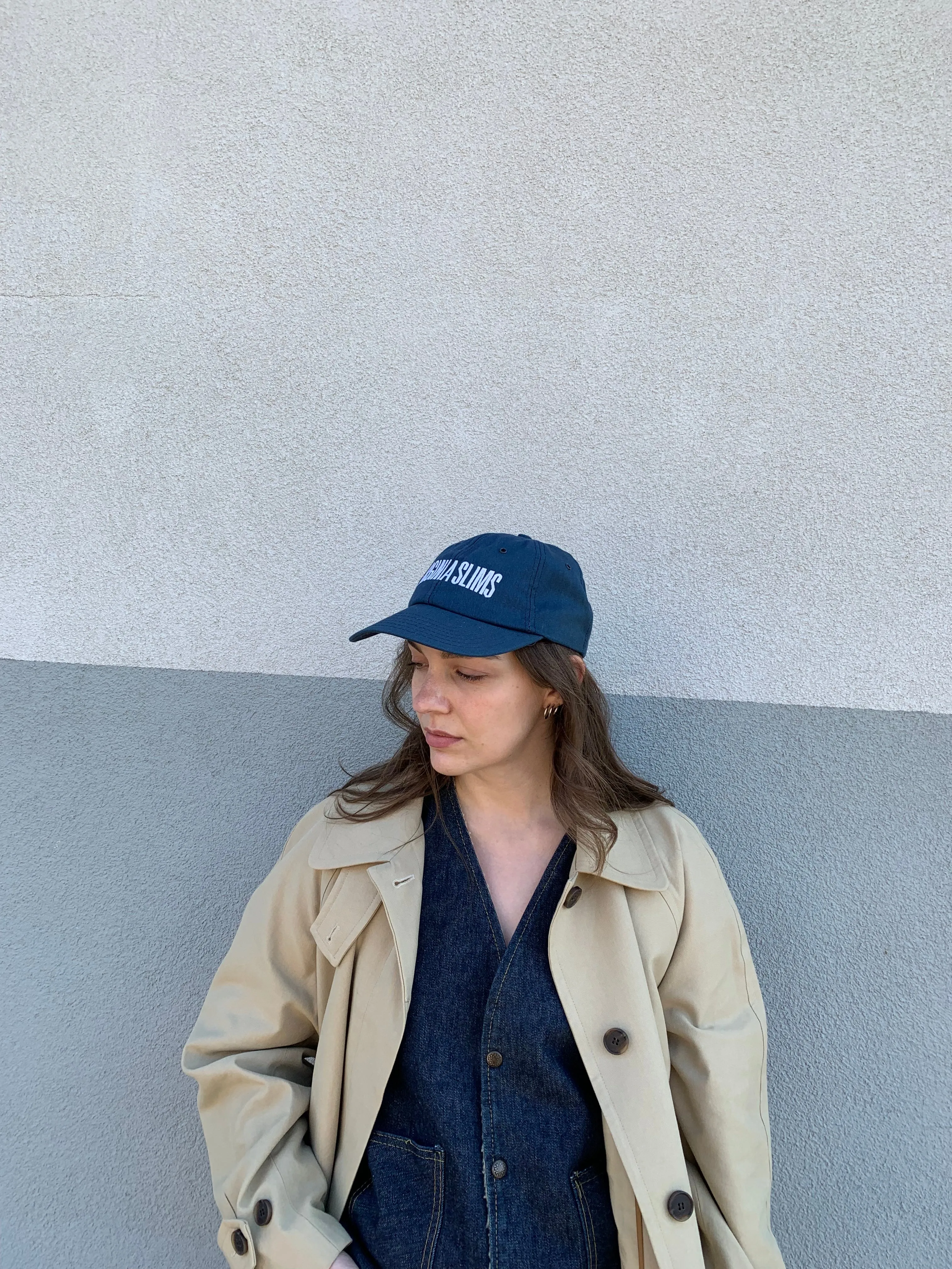 minimal khaki trench coat